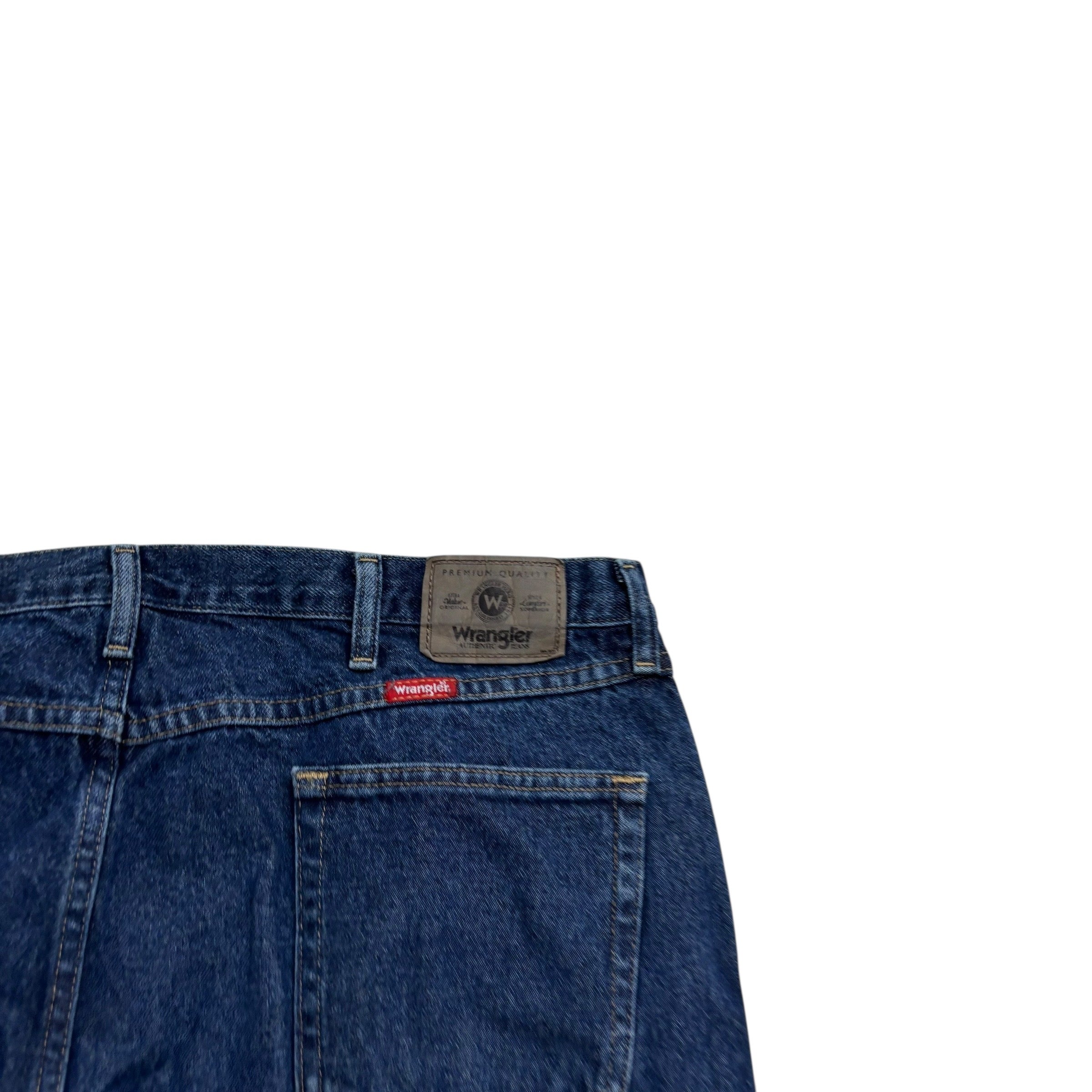 Wrangler Jeans W44 L27 Mens Dark Blue Regular Straight Fit Denim (E)