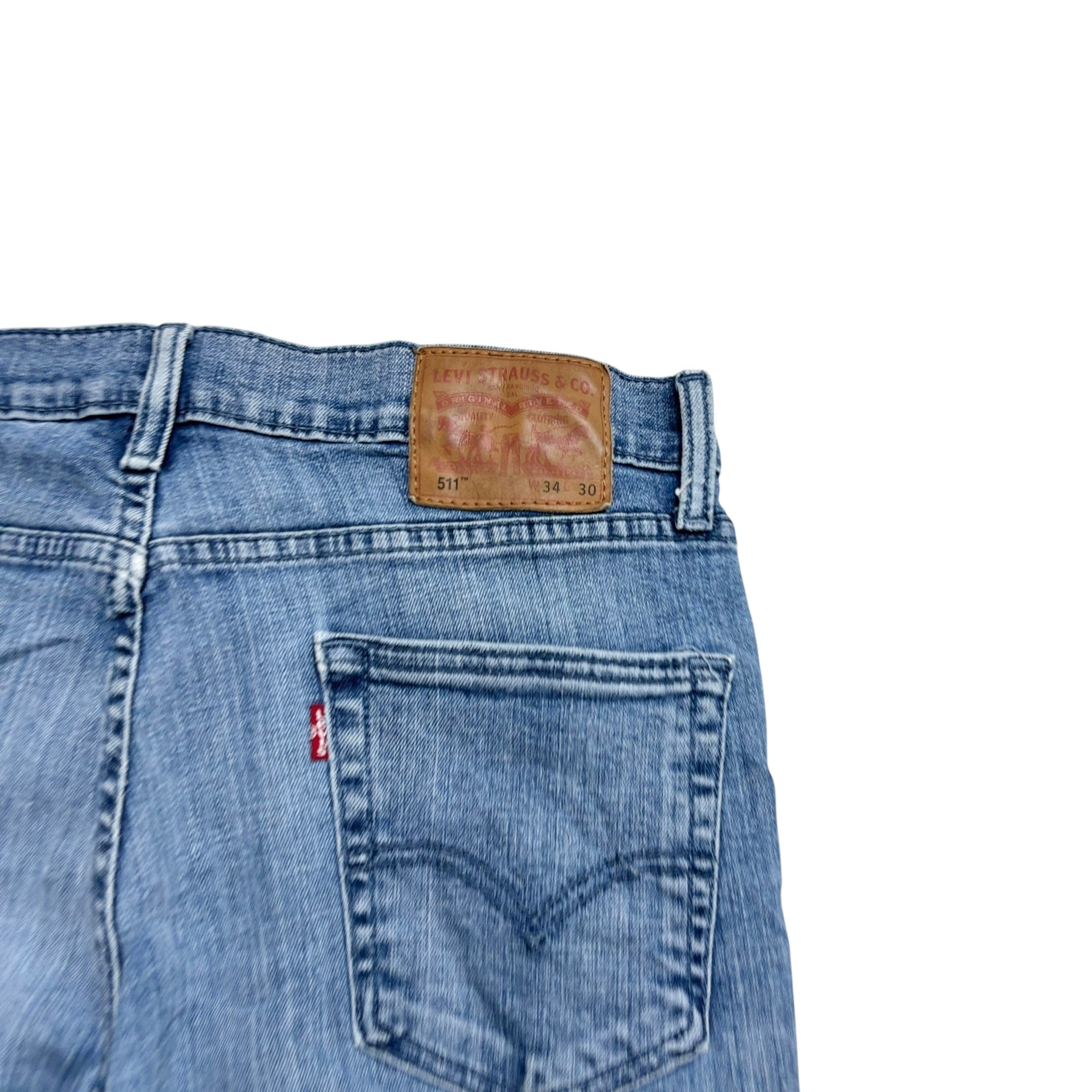 Levis 511 Jeans W33 L30 Mens Mid Blue Slim Fit Stretch Denim