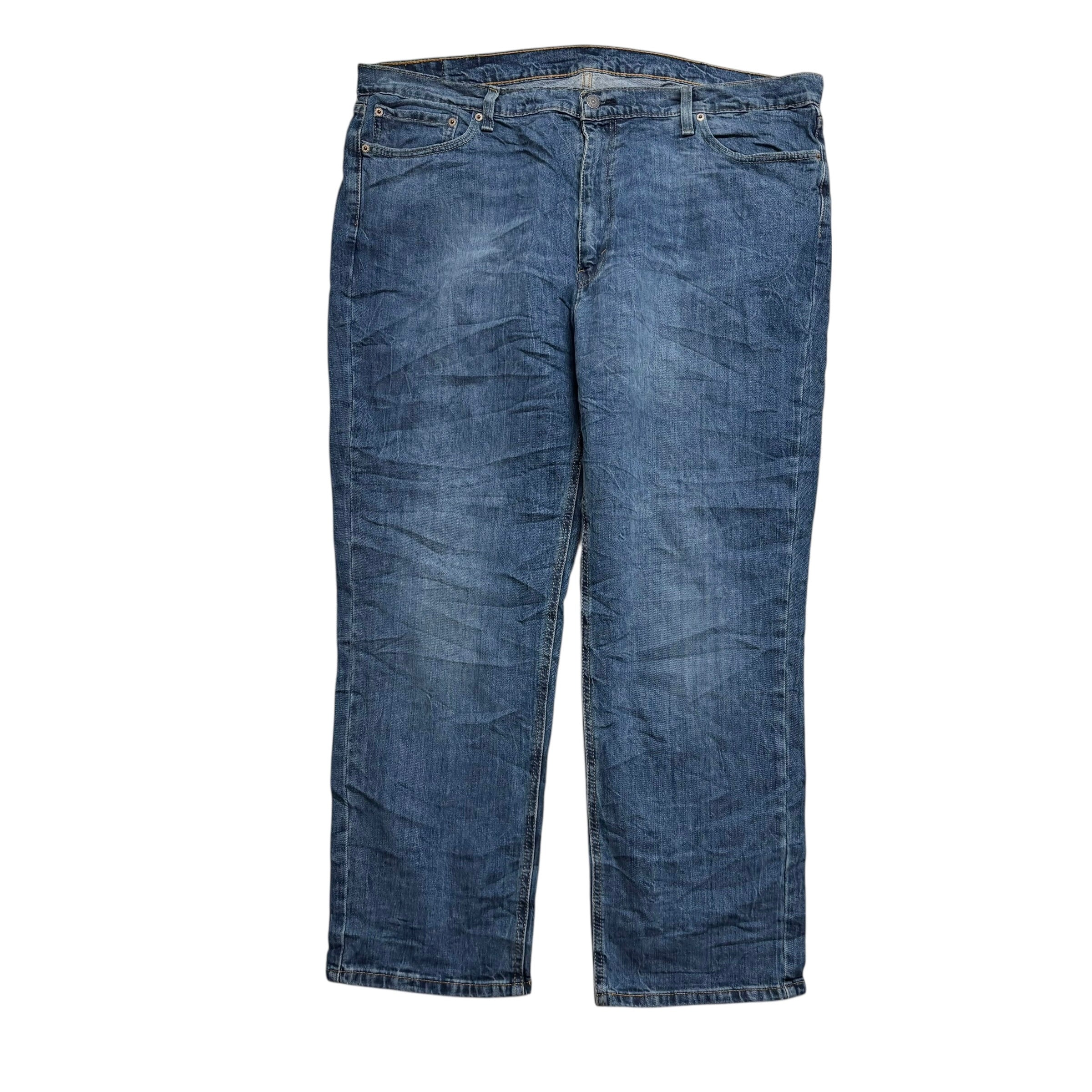 Levis 541 Jeans W42 L30 Mens Mid Blue Athletic Tapered Fit Stretch Denim (E)