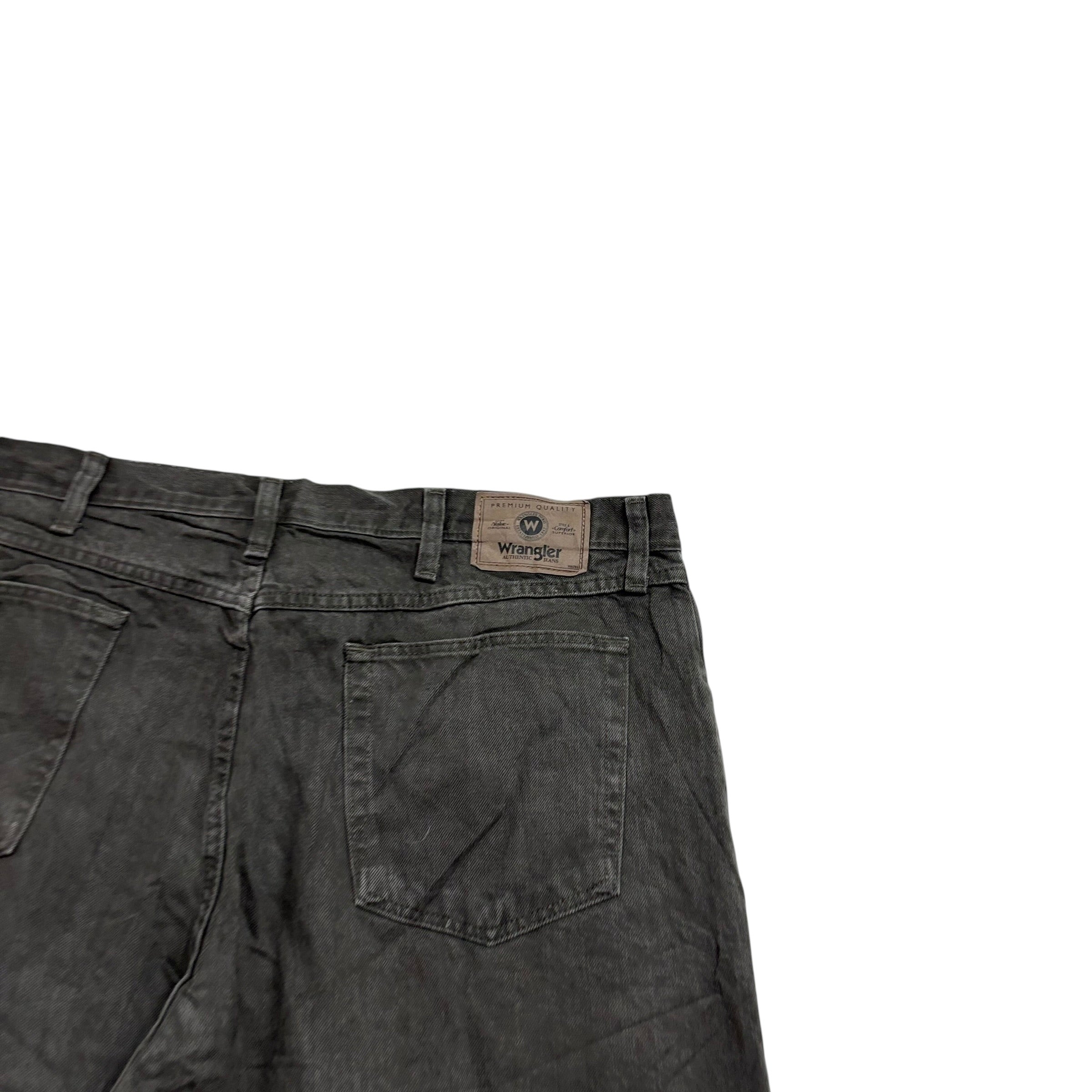 Wrangler Jeans W40 L32 Mens Olive Green Relaxed Straight Fit Baggy Denim (E)