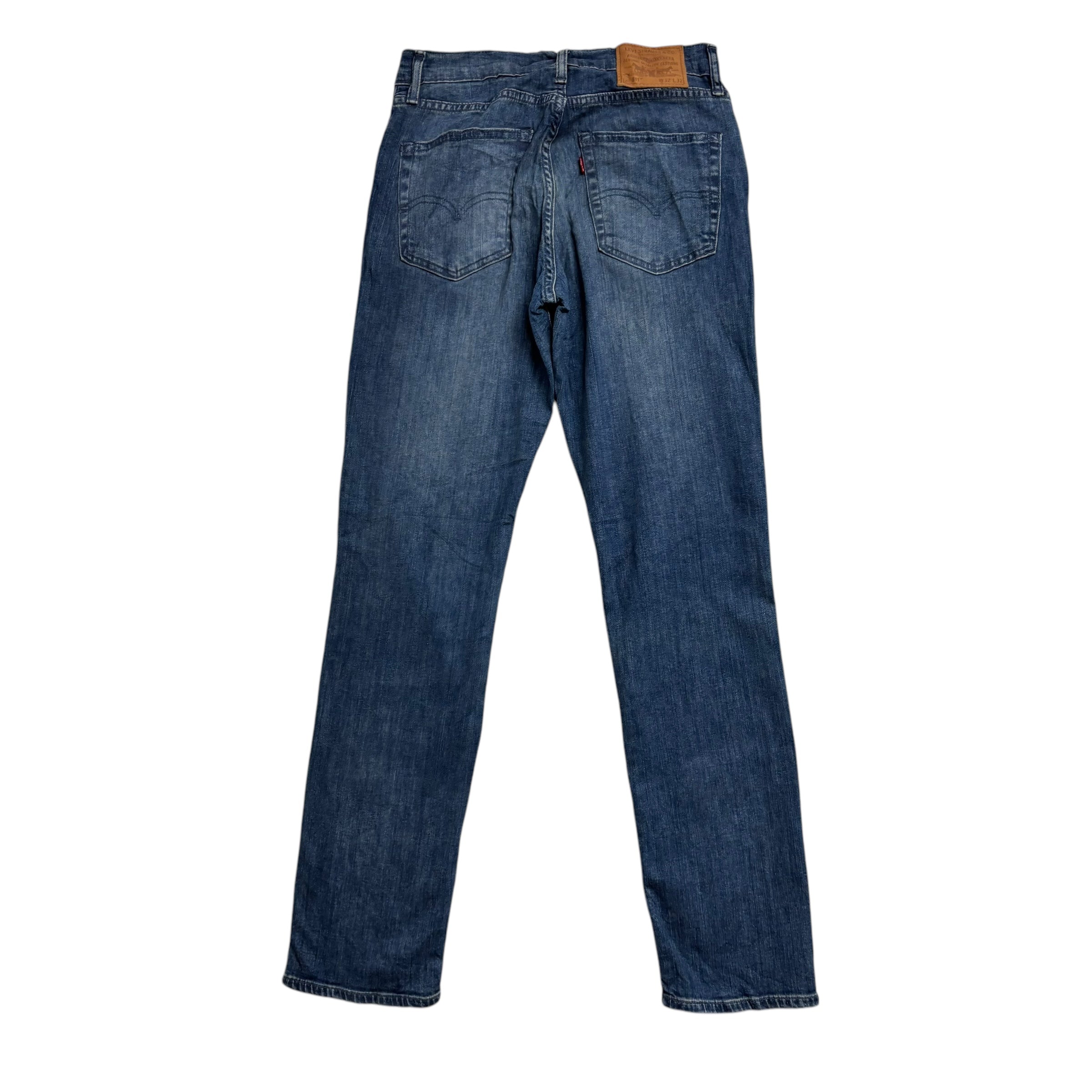 Levis 511 Jeans W30 L32 Mens Mid Blue Slim Fit Stretch Premium Denim (E)