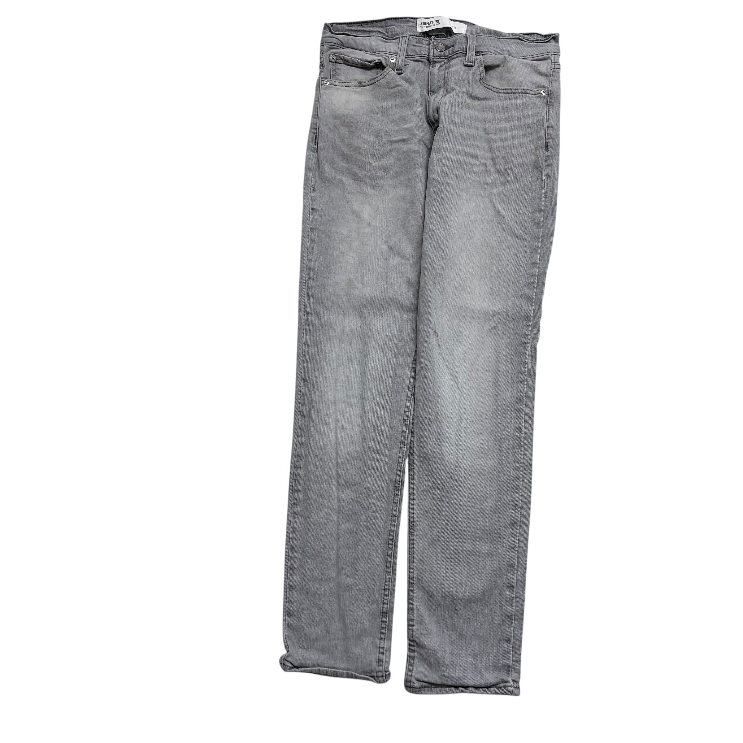 Levis Signature Jeans W31 L32 Mens Grey Slim Fit Stretch Denim (F)