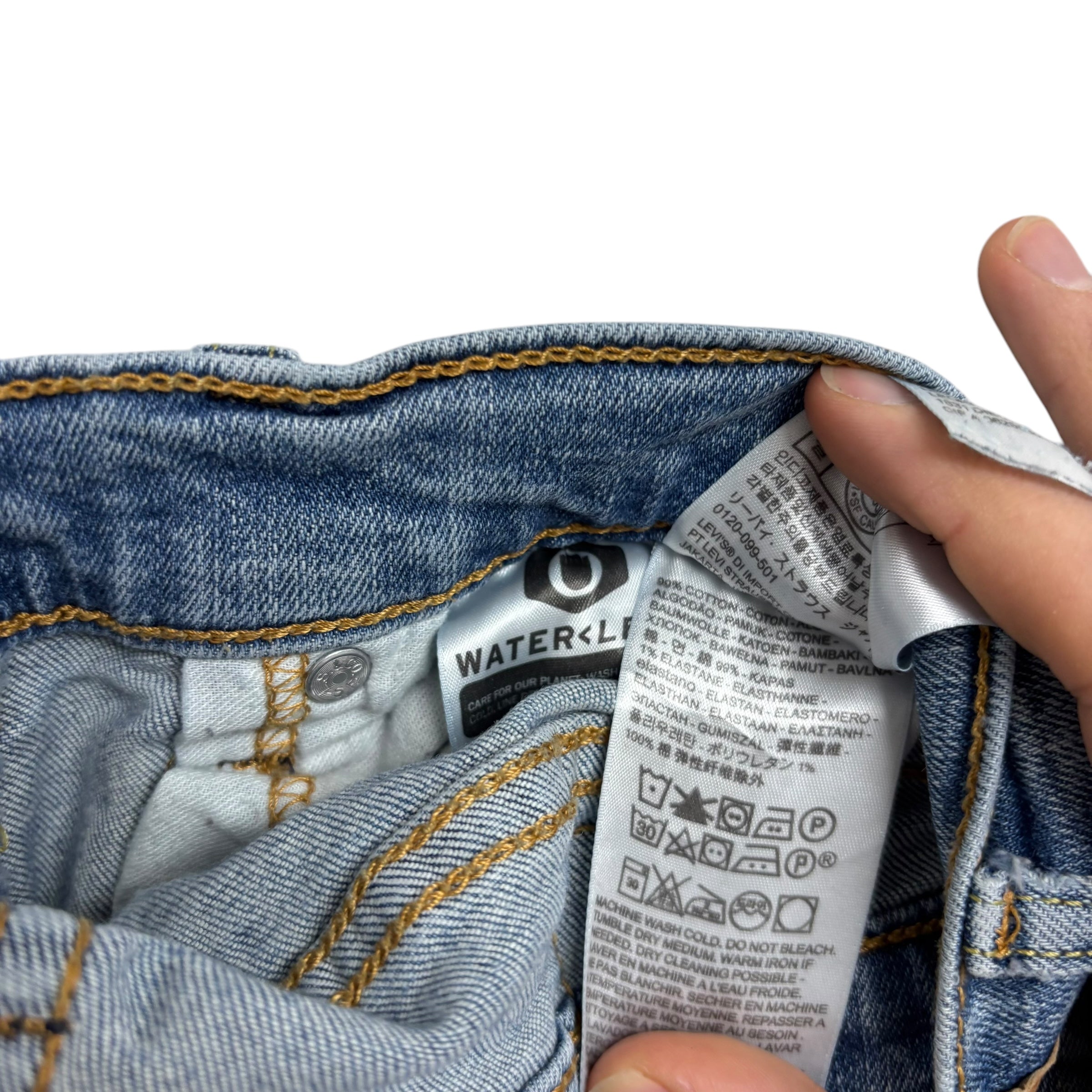 Levis 531 Jeans W27 L31 Mens Light Blue Athletic Slim Fit Stretch Denim (E)