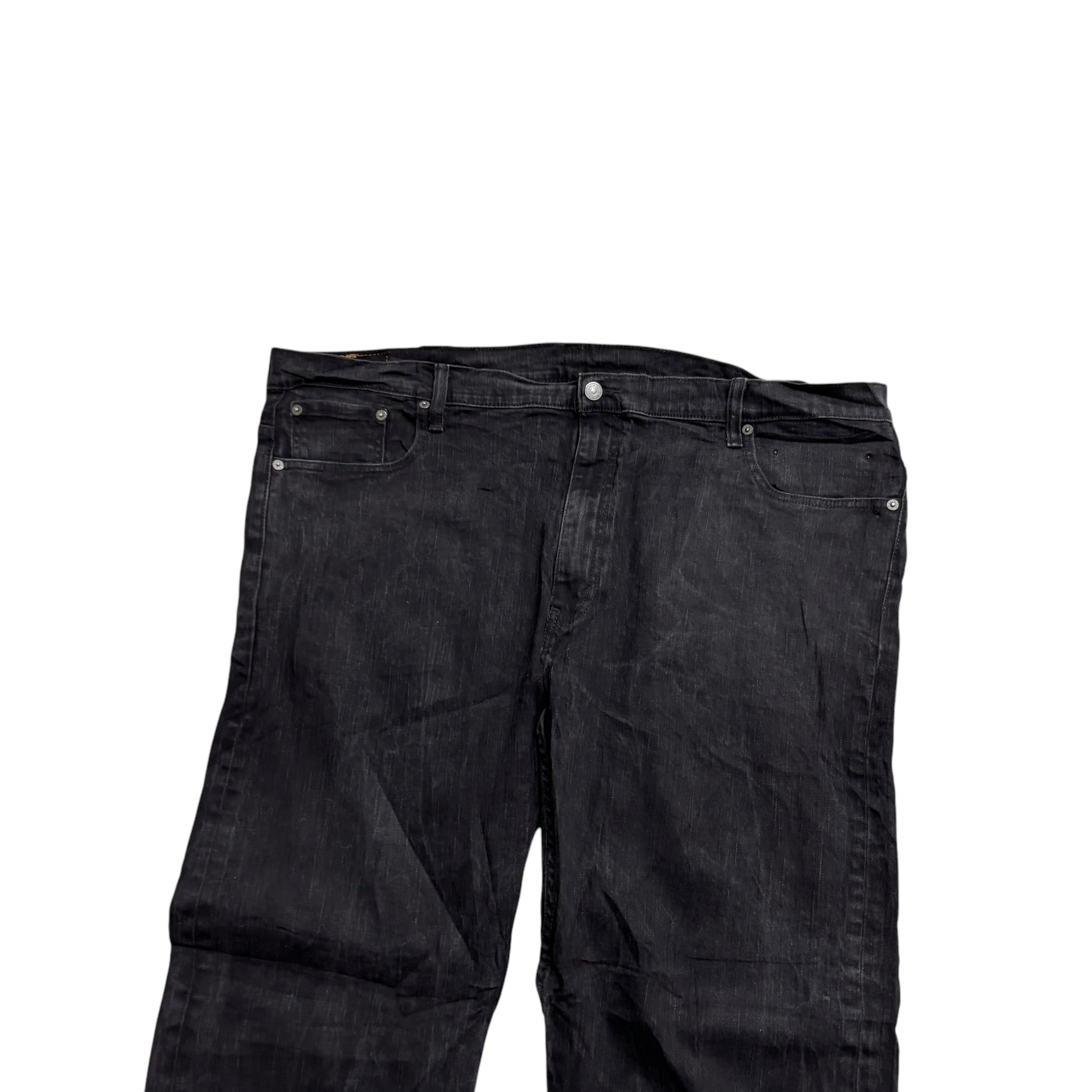 Levis 569 Jeans W44 L30 Mens Black Relaxed Straight Fit Stretch Denim