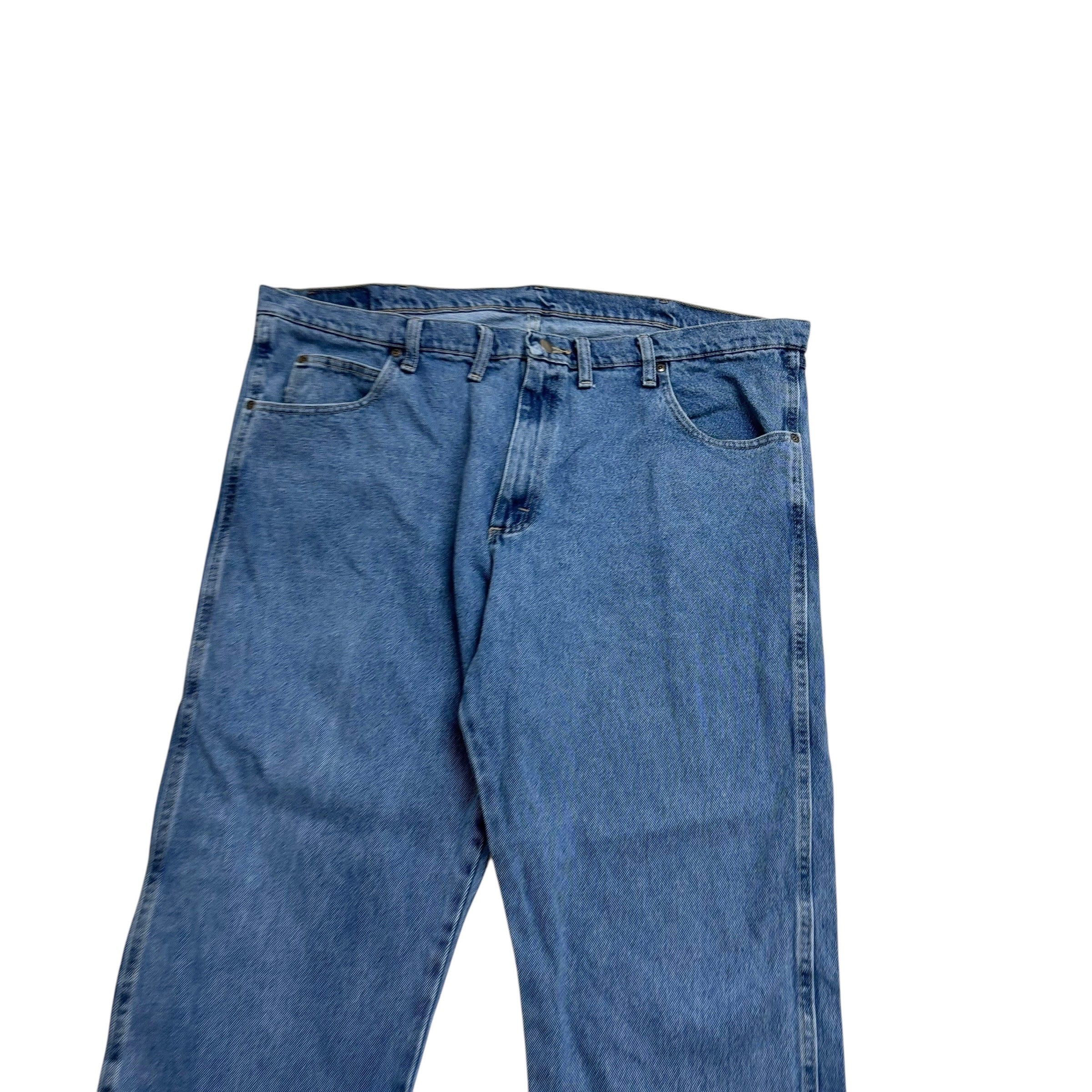 Wrangler Jeans W44 L30 Mens Mid Blue Regular Straight Fit Vintage Denim