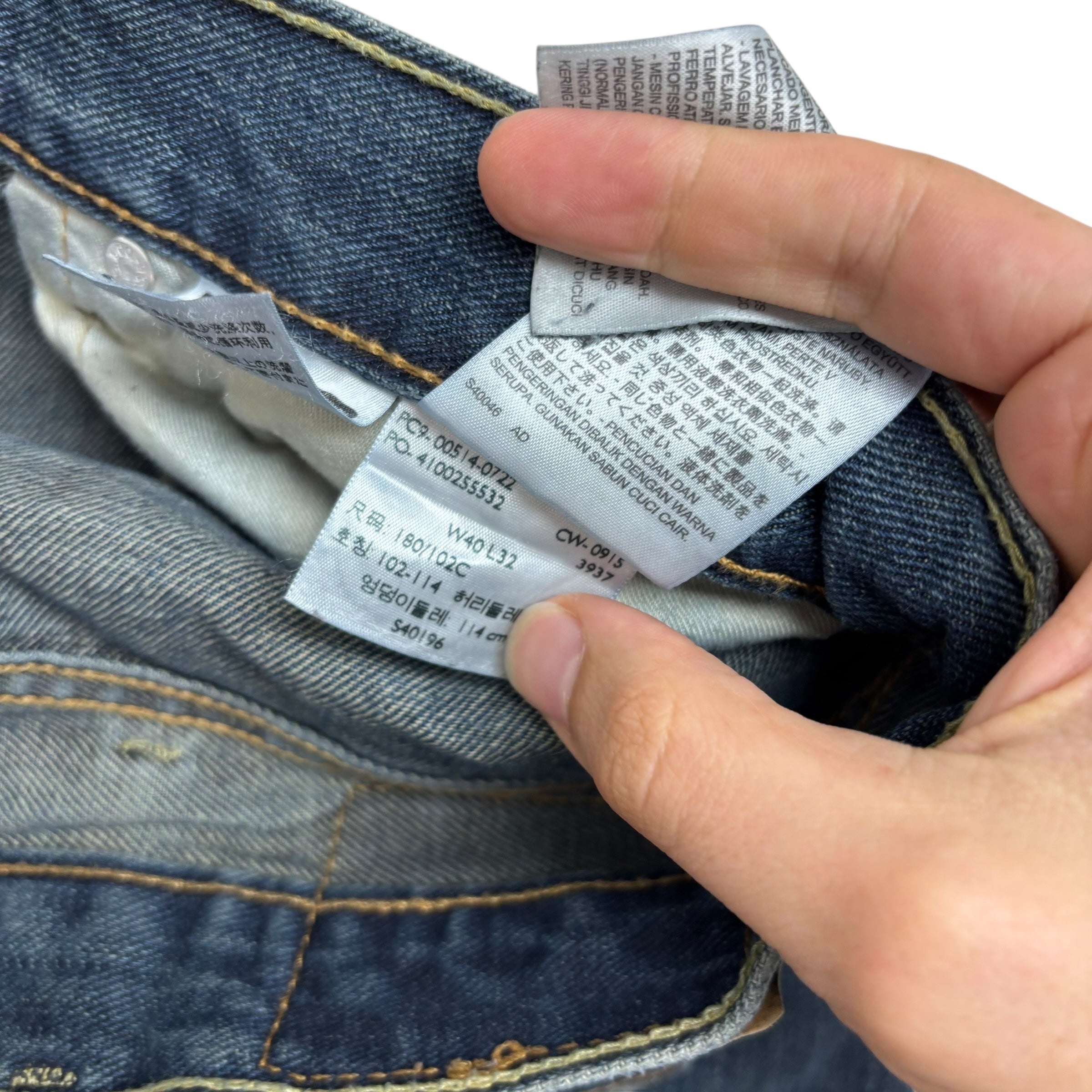 Levis 514 Jeans W40 L32 Mens Dark Blue Regular Straight Fit Denim