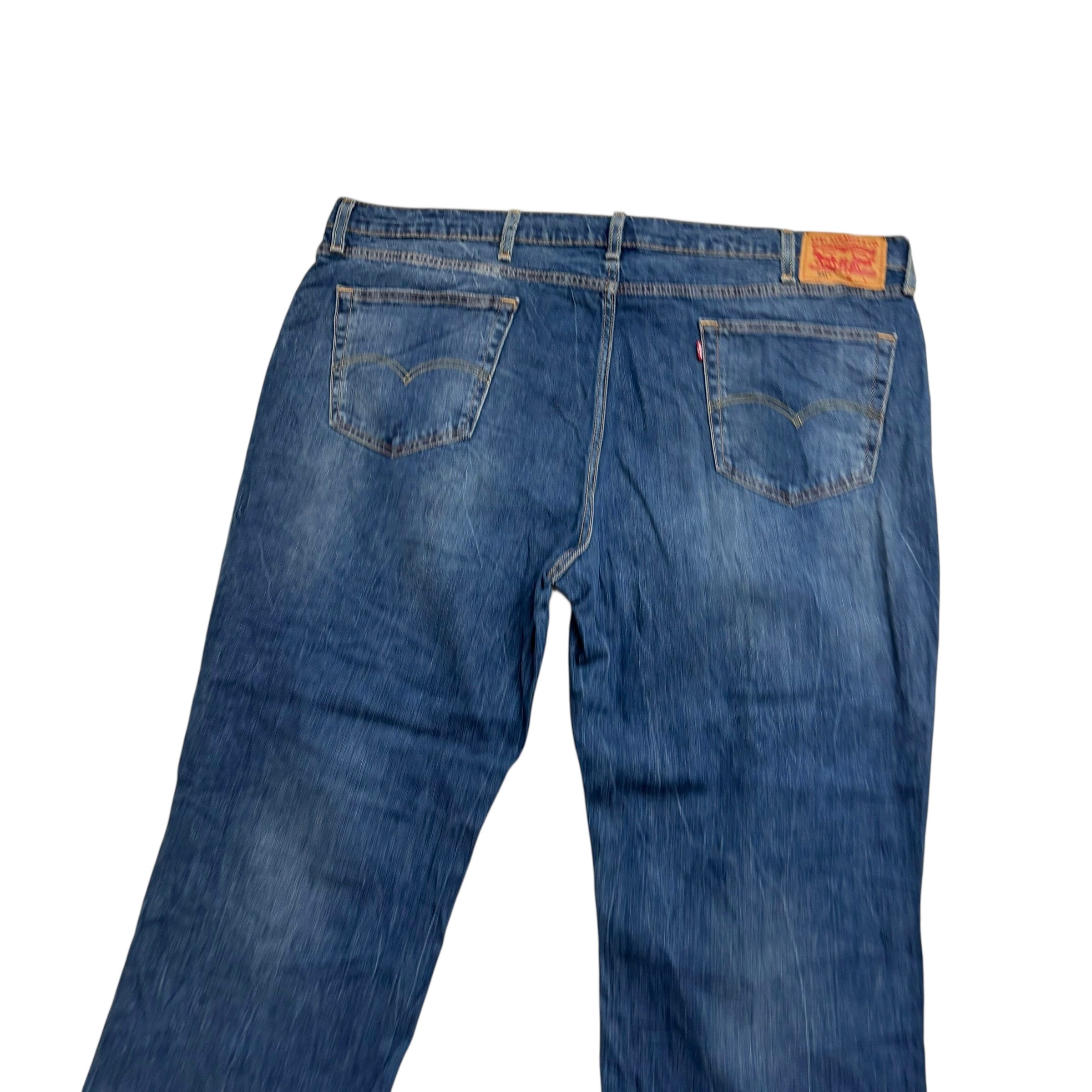 Levis 541 Jeans W48 L32 Mens Mid Blue Athletic Tapered Fit Stretch Denim