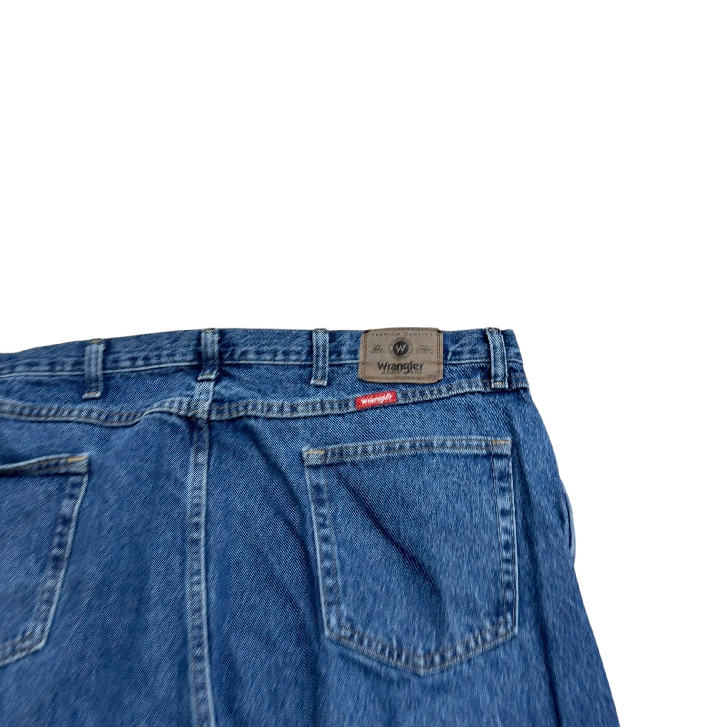 Wrangler Jeans W42 L32 Mens Mid Blue Regular Straight Fit Denim (E)