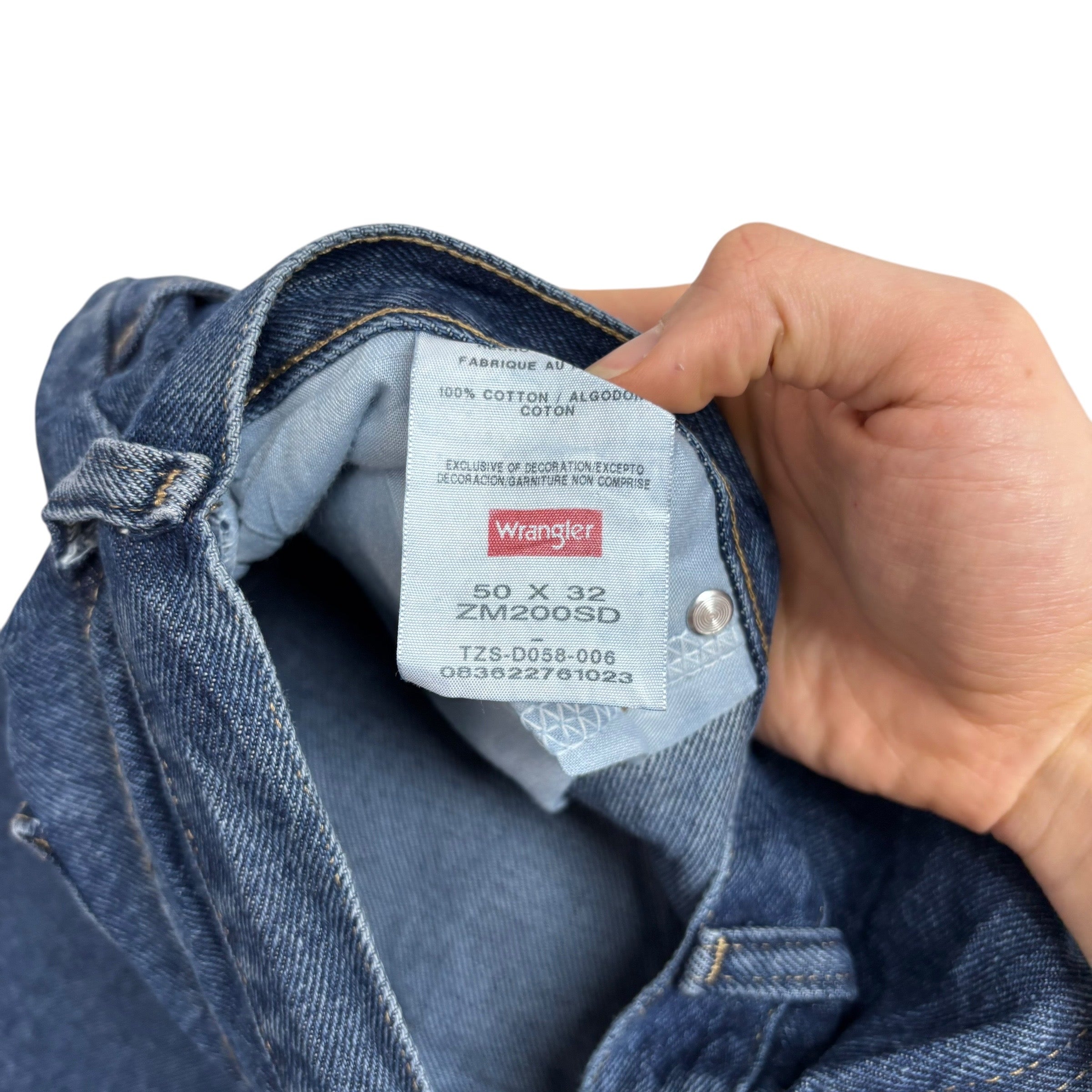 Wrangler Jeans W50 L32 Mens Mid Blue Baggy Relaxed Straight Fit Denim (E)