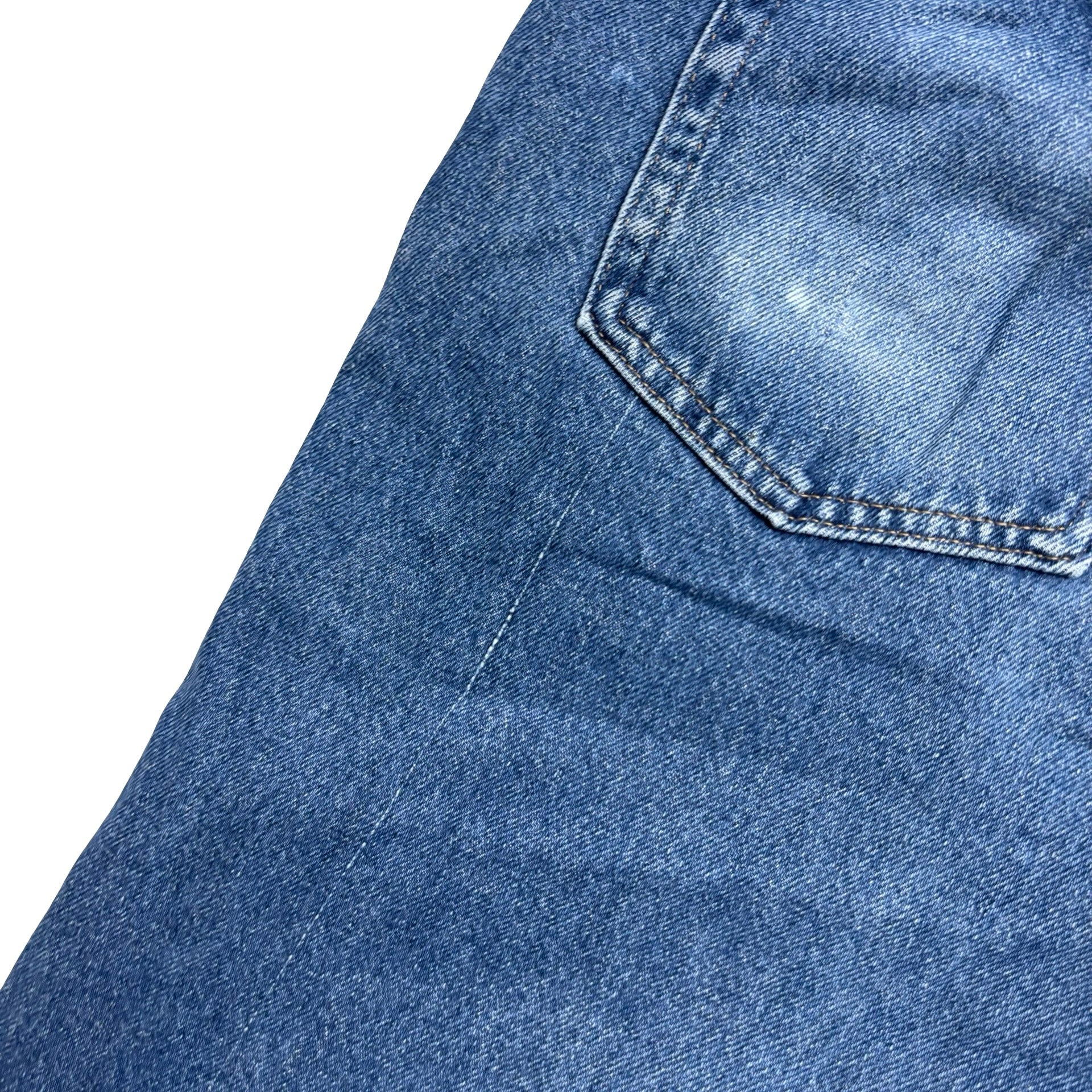 Wrangler Jeans W40 L30 Mens Mid Blue Relaxed Straight Fit Denim