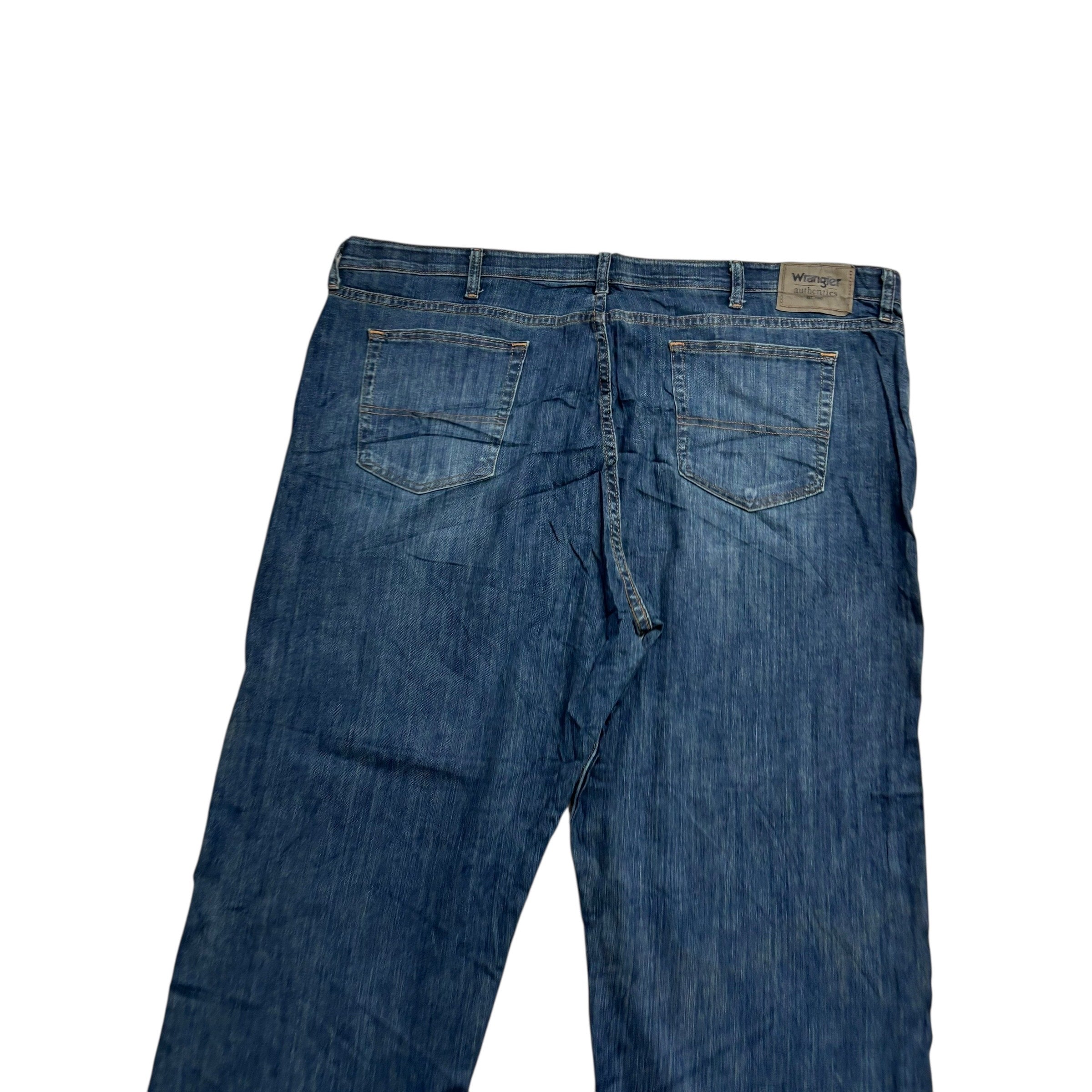 Wrangler Jeans W44 L29 Mens Dark Blue Relaxed Straight Fit Stretch Denim (E)