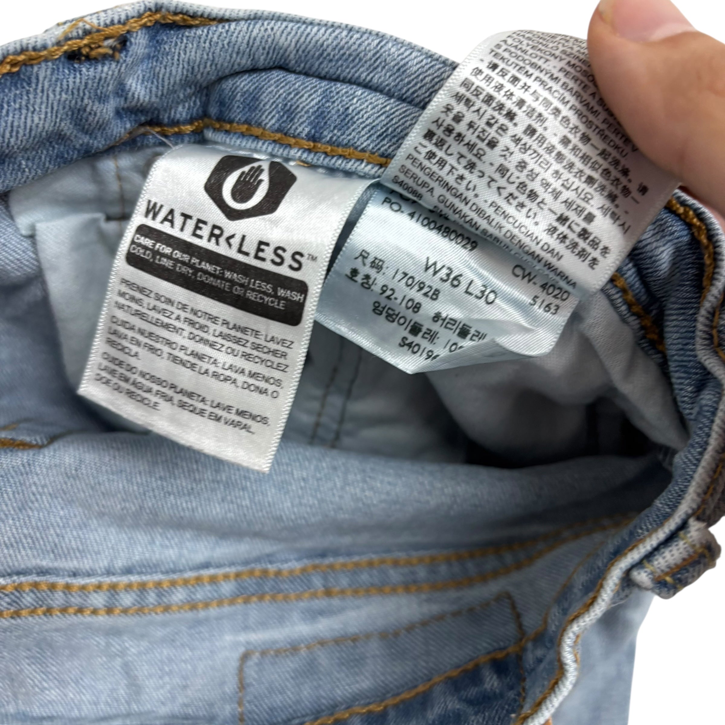 Levis 511 Jeans W36 L30 Mens Light Blue Slim Fit Stretch Denim (F)