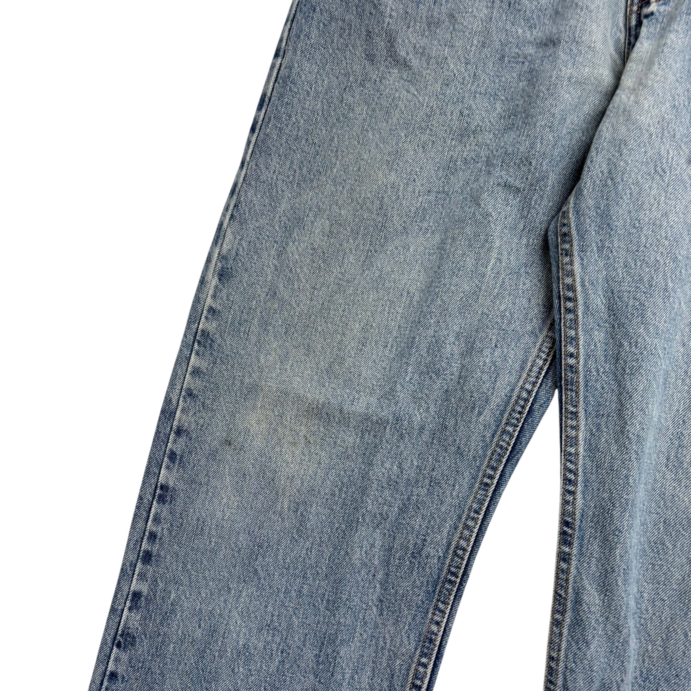 Levis 505 Jeans W36 L32 Mens Light Blue Regular Straight Fit Vintage Denim