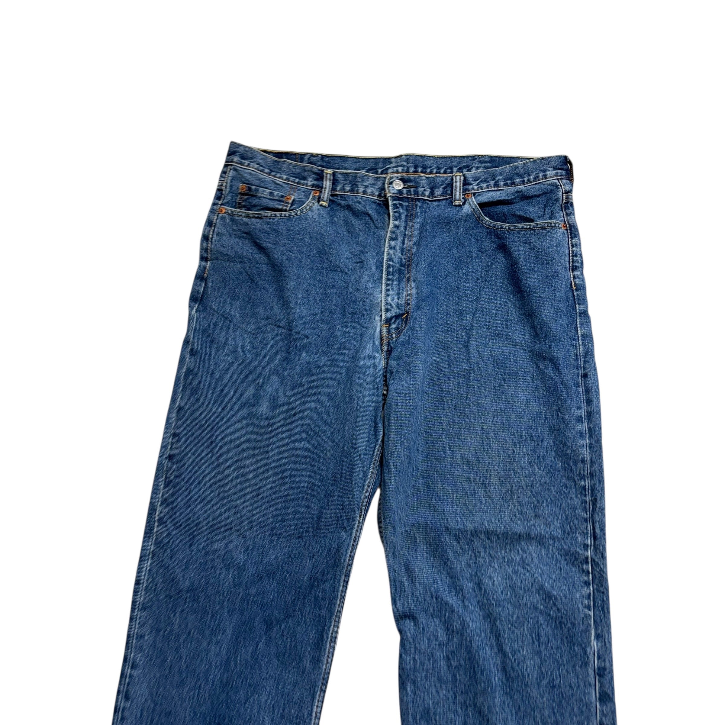 Levis 550 Jeans W42 L30 Mens Mid Blue Baggy Relaxed Straight Fit Denim (E)