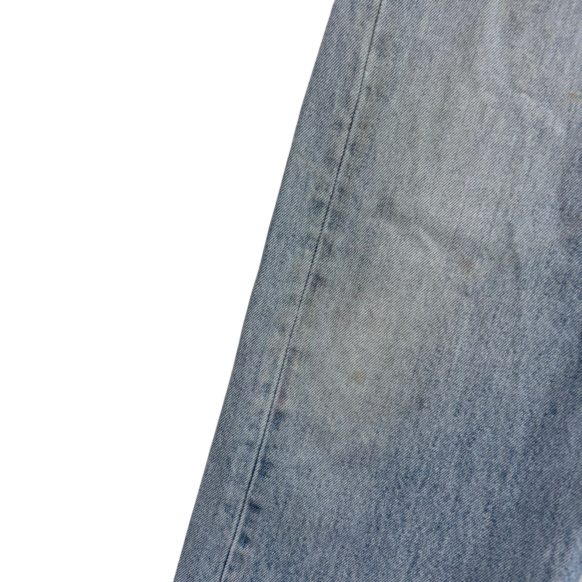 Levis 505 Jeans W34 L30 Mens Light Blue Regular Straight Fit Denim (F)