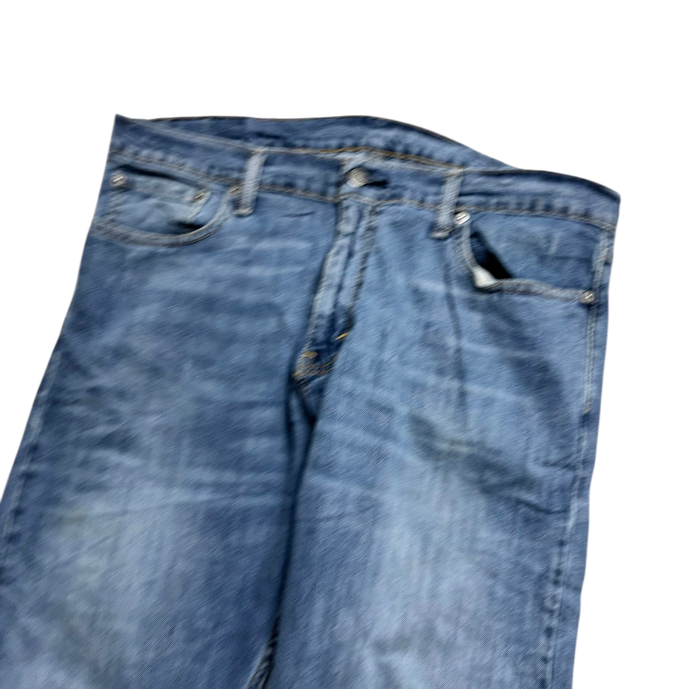 Levis Jeans W36 L30 Mens Mid Blue Regular Straight Fit Stretch Denim