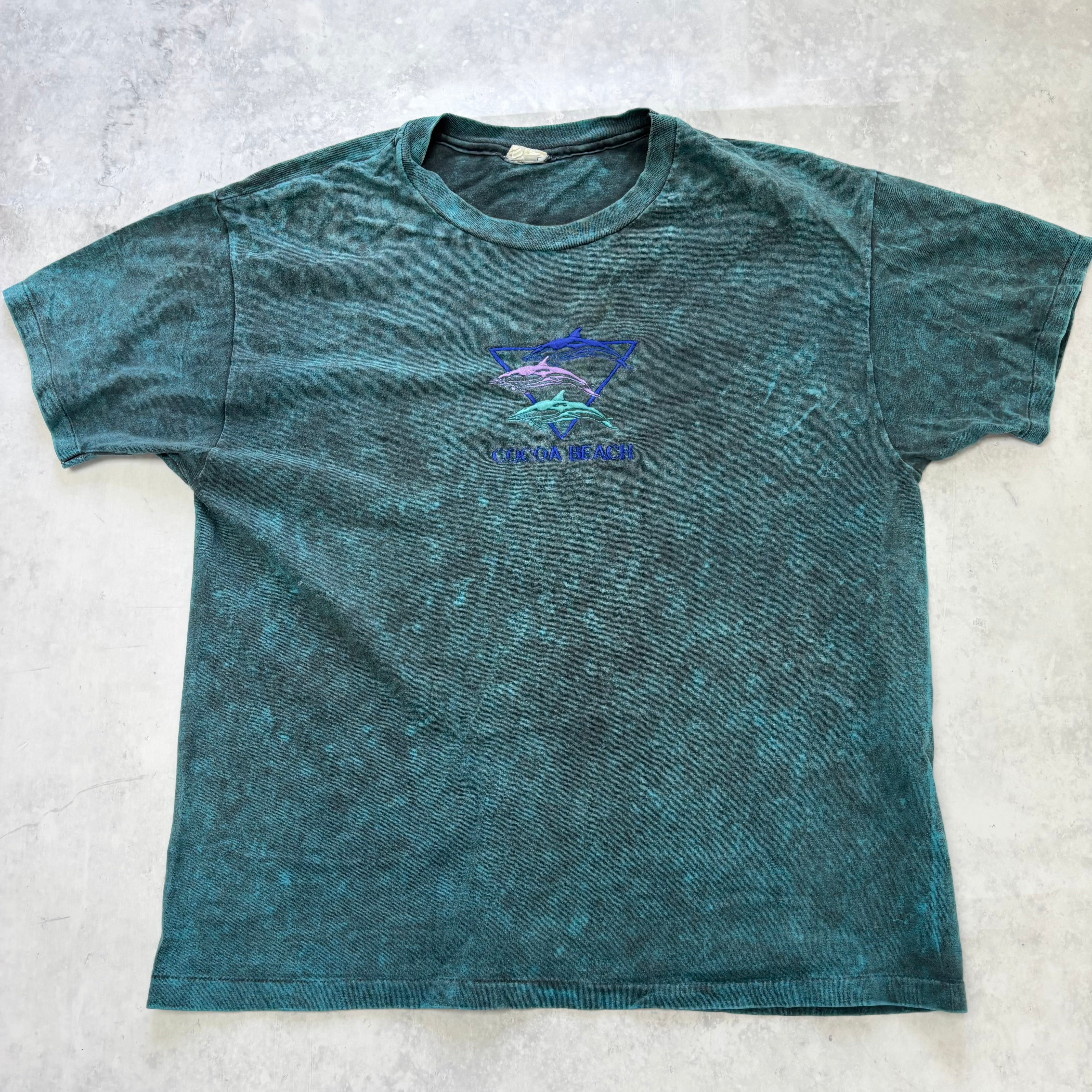 Vintage T Shirt Mens XL Green Single Stitch Graphic Print 90s Tourist (E)