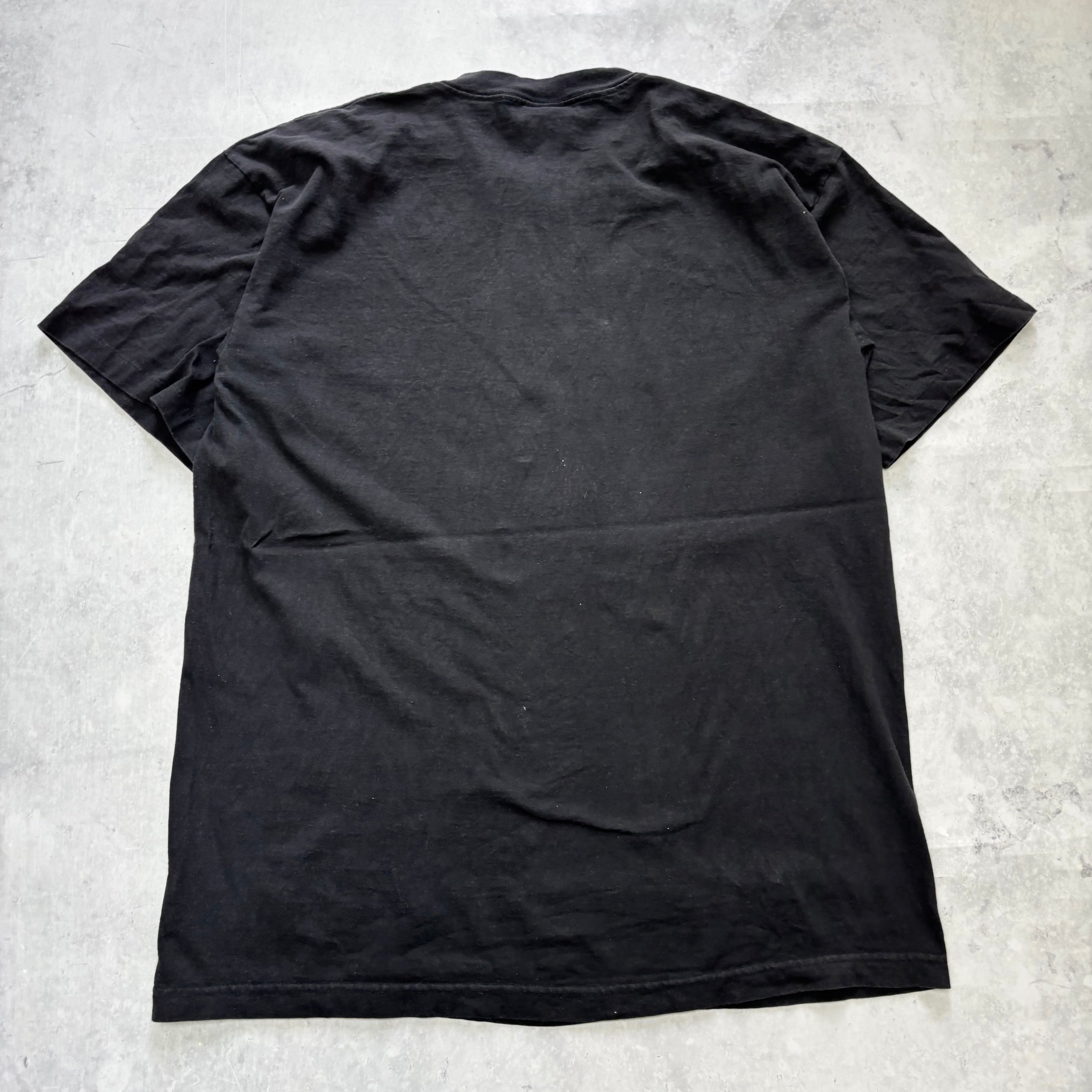 Vintage T Shirt Mens XL Black Single Stitch Graphic Print 90s Bud Light Beer (E)