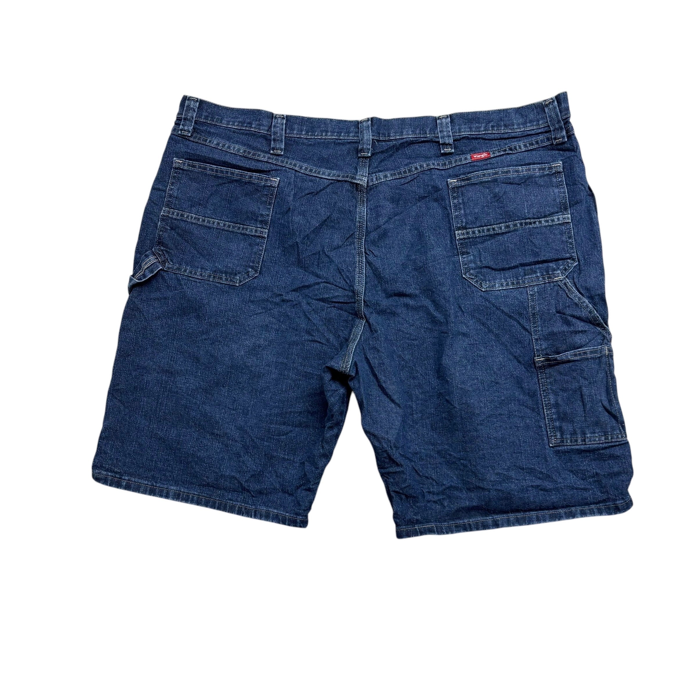Wrangler Jorts W46 Mens Dark Blue Denim Shorts Relaxed Stretch Carpenter (E)