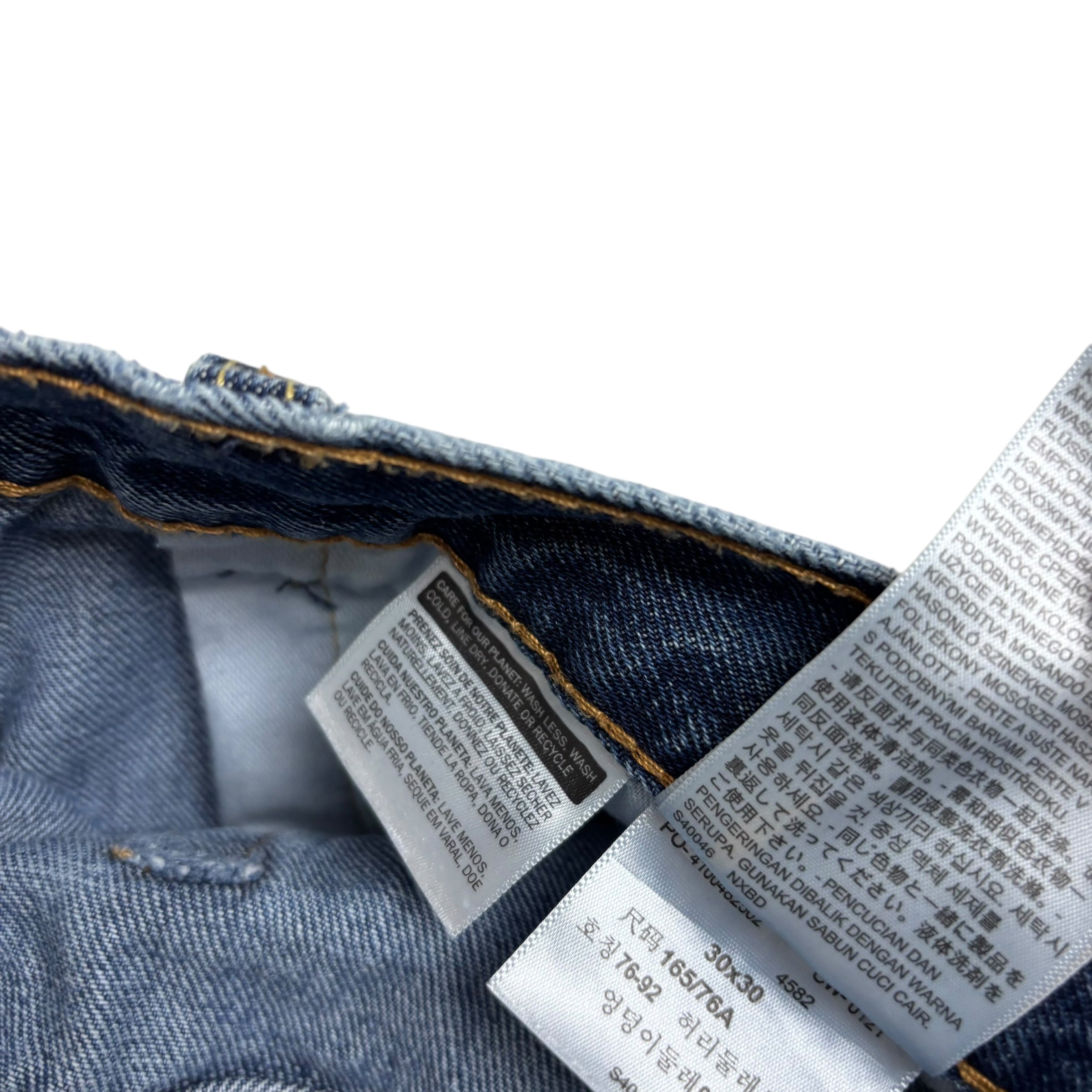 Levis 550 Jeans W30 L30 Mens Mid Blue Relaxed Straight Fit Denim (E)