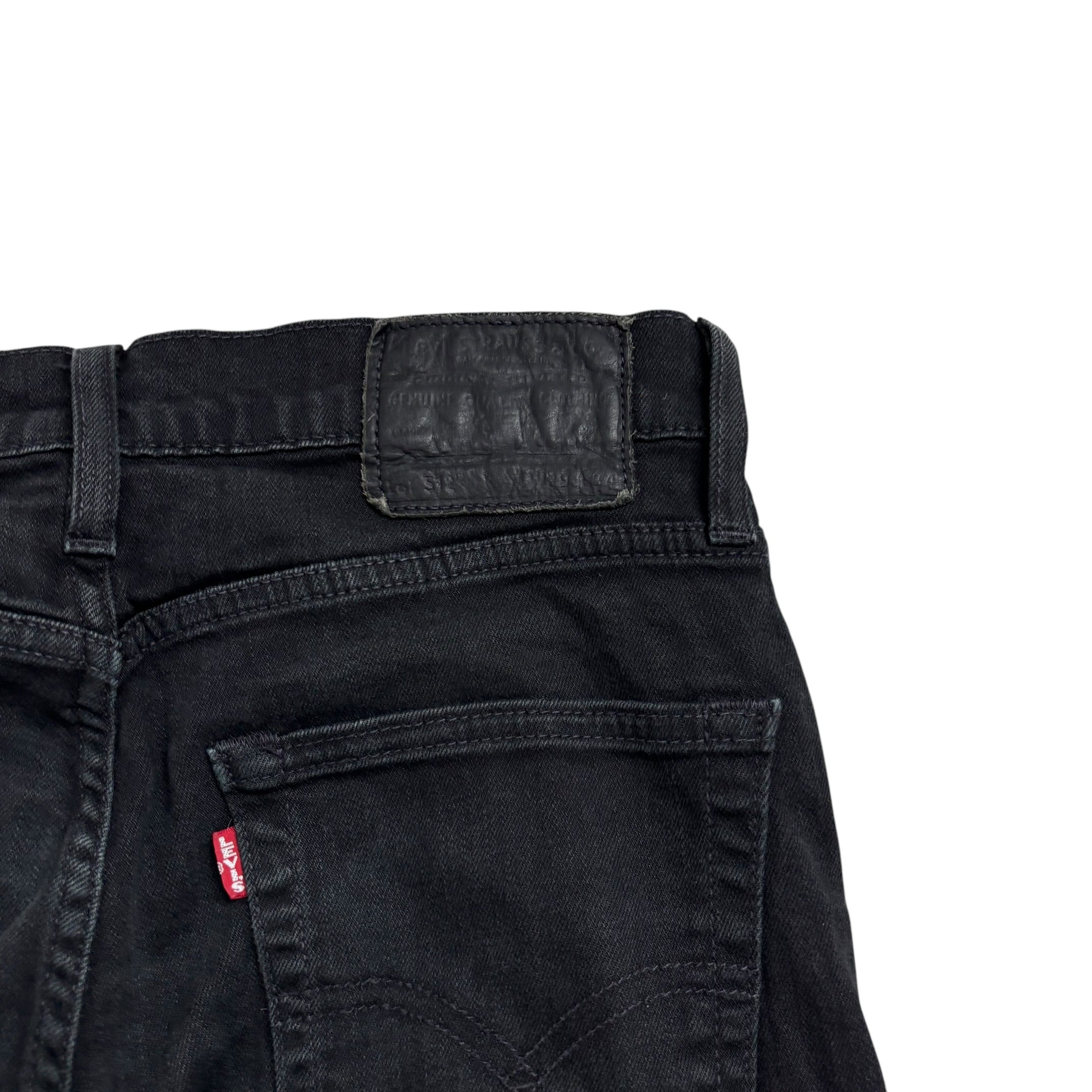 Levis 512 Jeans W29 L32 Mens Black Slim Tapered Fit Stretch Premium Denim (E)