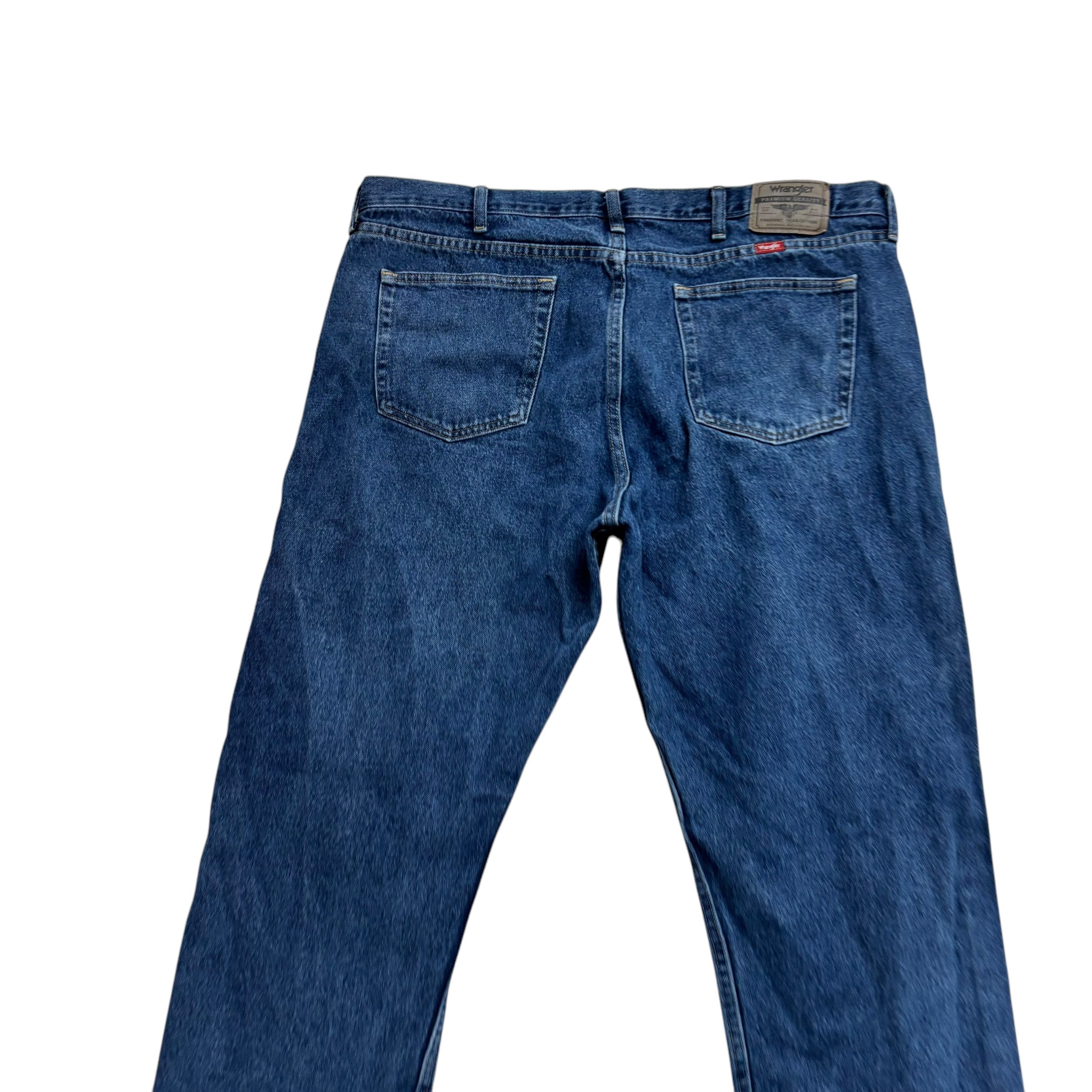 Wrangler Jeans W40 L29 Mens Mid Blue Relaxed Straight Fit Denim