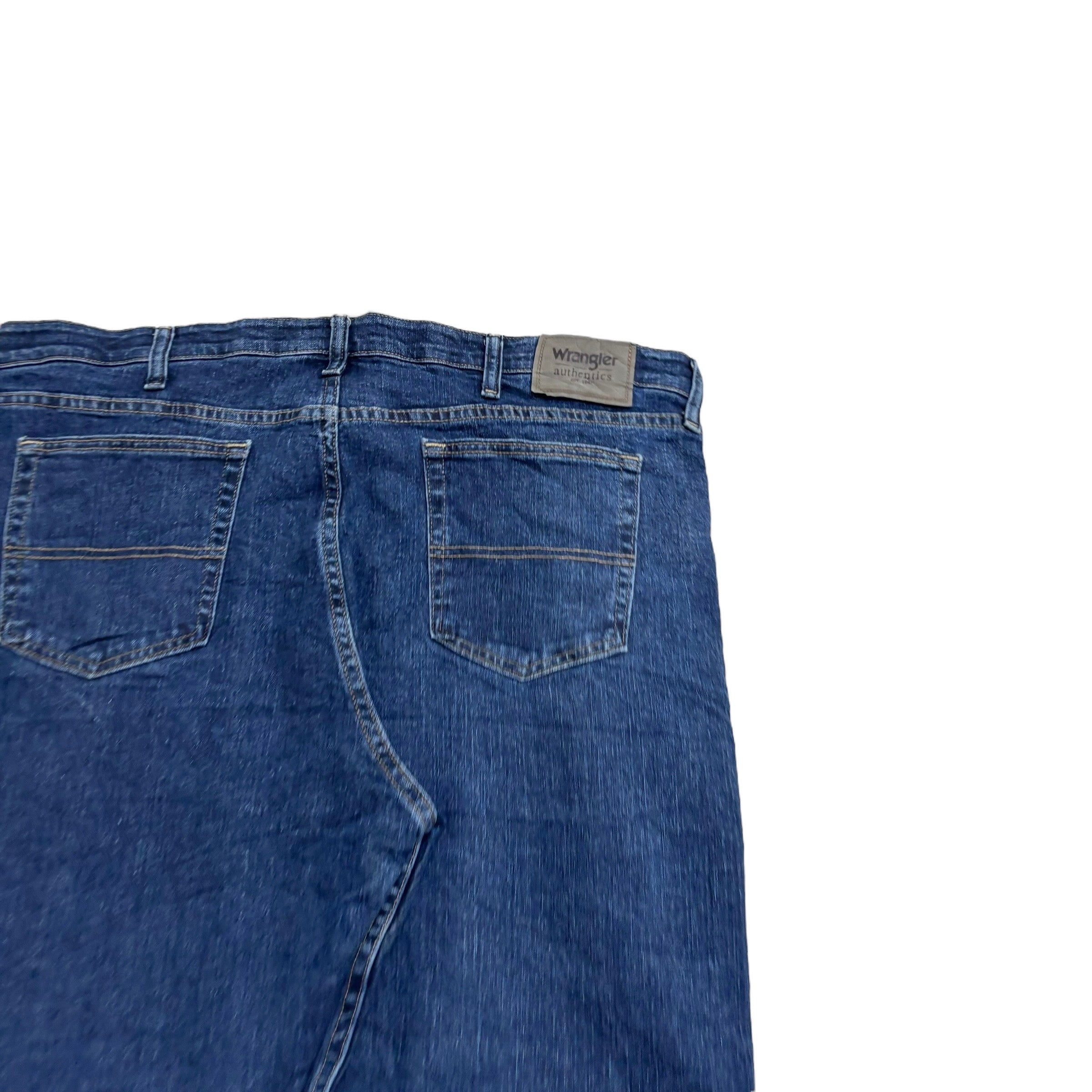 Wrangler Jeans W40 L32 Mens Dark Blue Regular Straight Fit Stretch Denim (E)