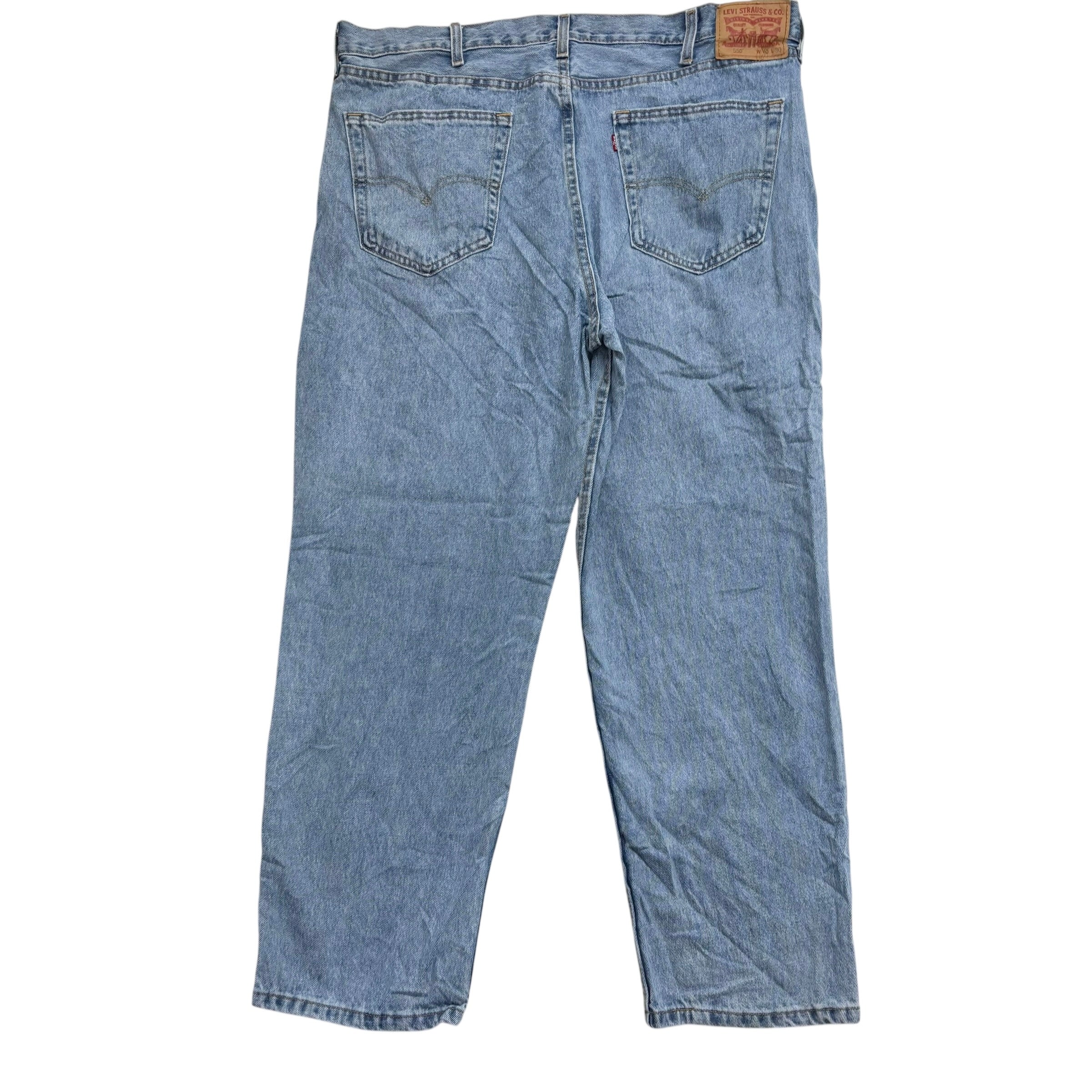 Levis 550 Jeans W40 L30 Mens Light Blue Baggy Relaxed Straight Fit Denim (E)