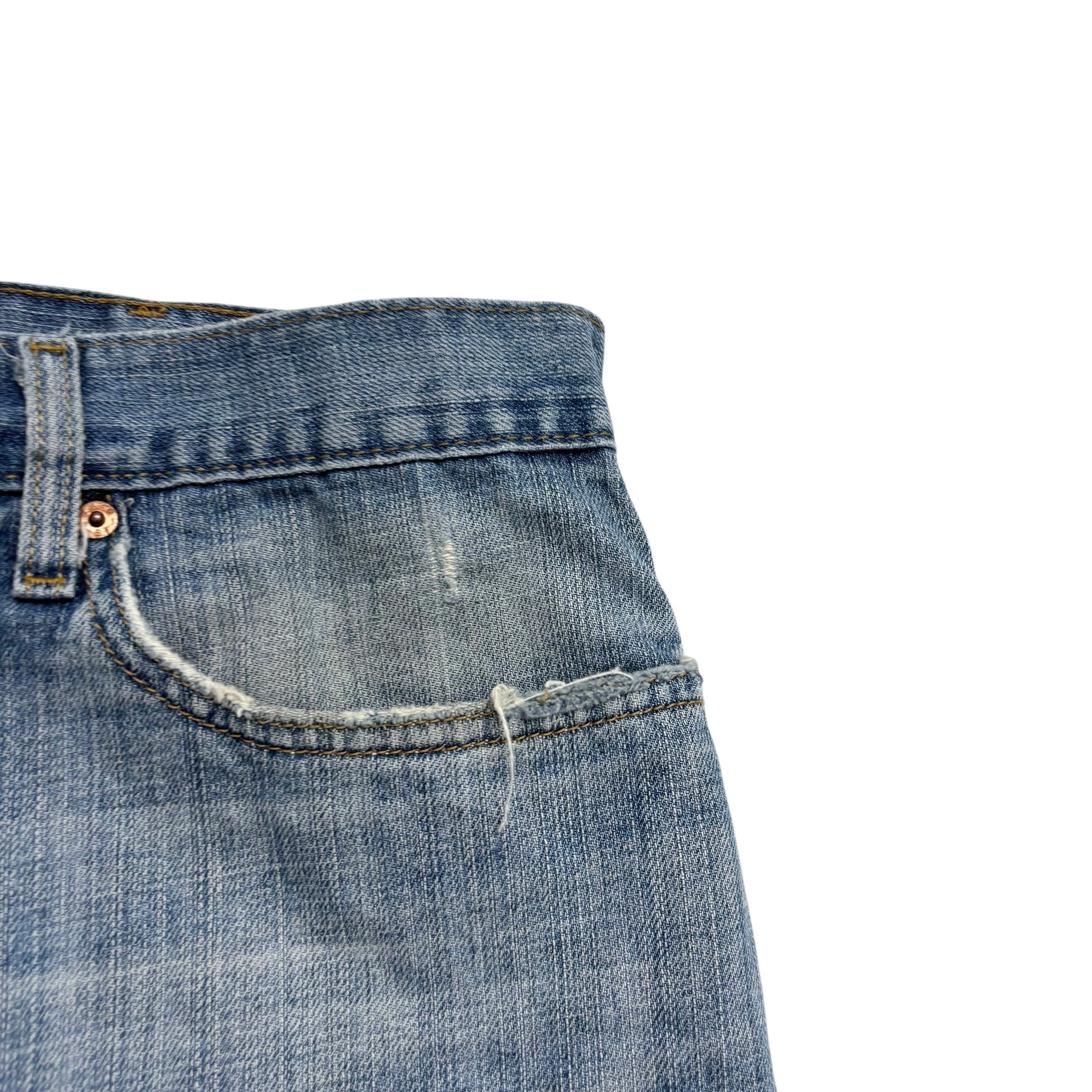 Levis 527 Jeans W38 L30 Mens Mid Blue Low Bootcut Fit Vintage Denim (F)