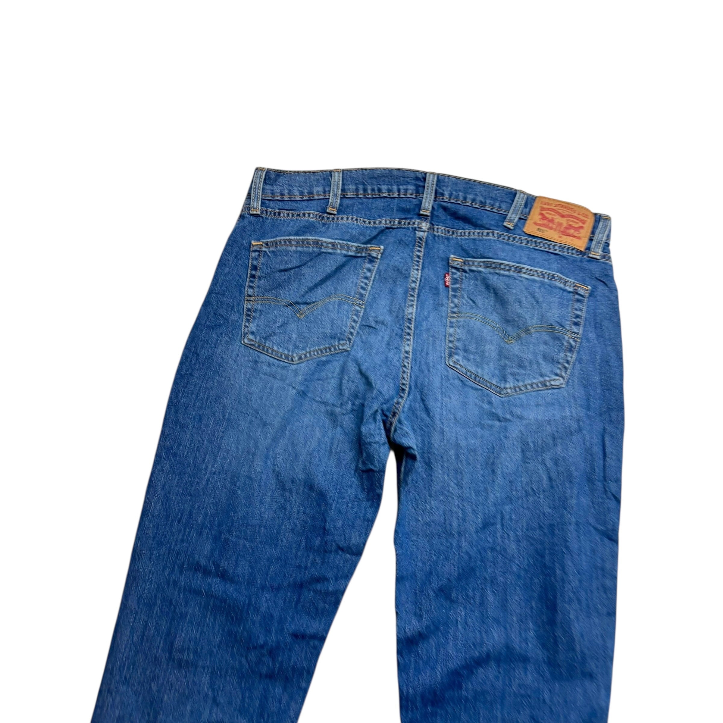 Levis 511 Jeans W38 L36 Mens Mid Blue Slim Fit Stretch Denim (E)