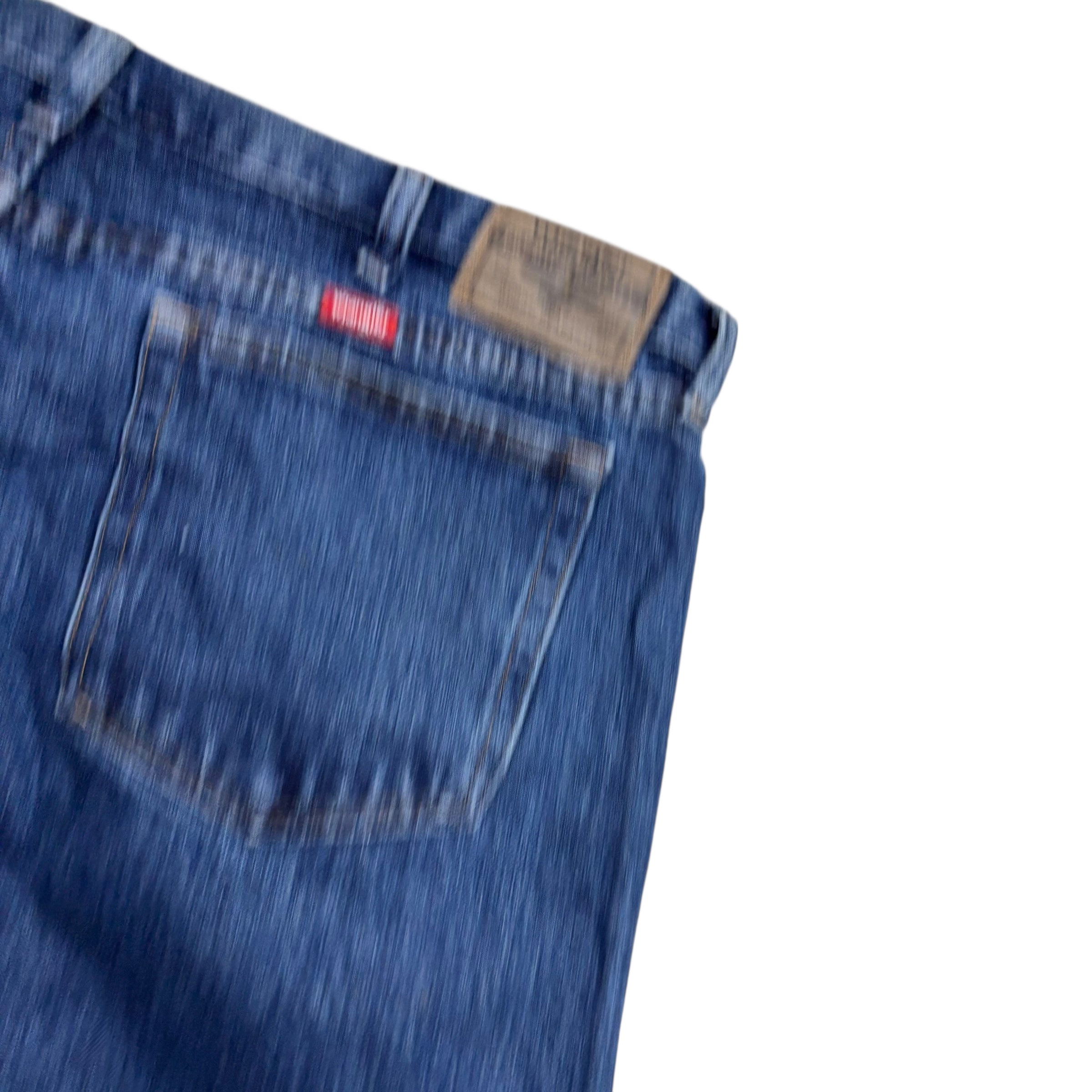 Wrangler Jeans W42 L30 Mens Mid Blue Regular Straight Fit Denim