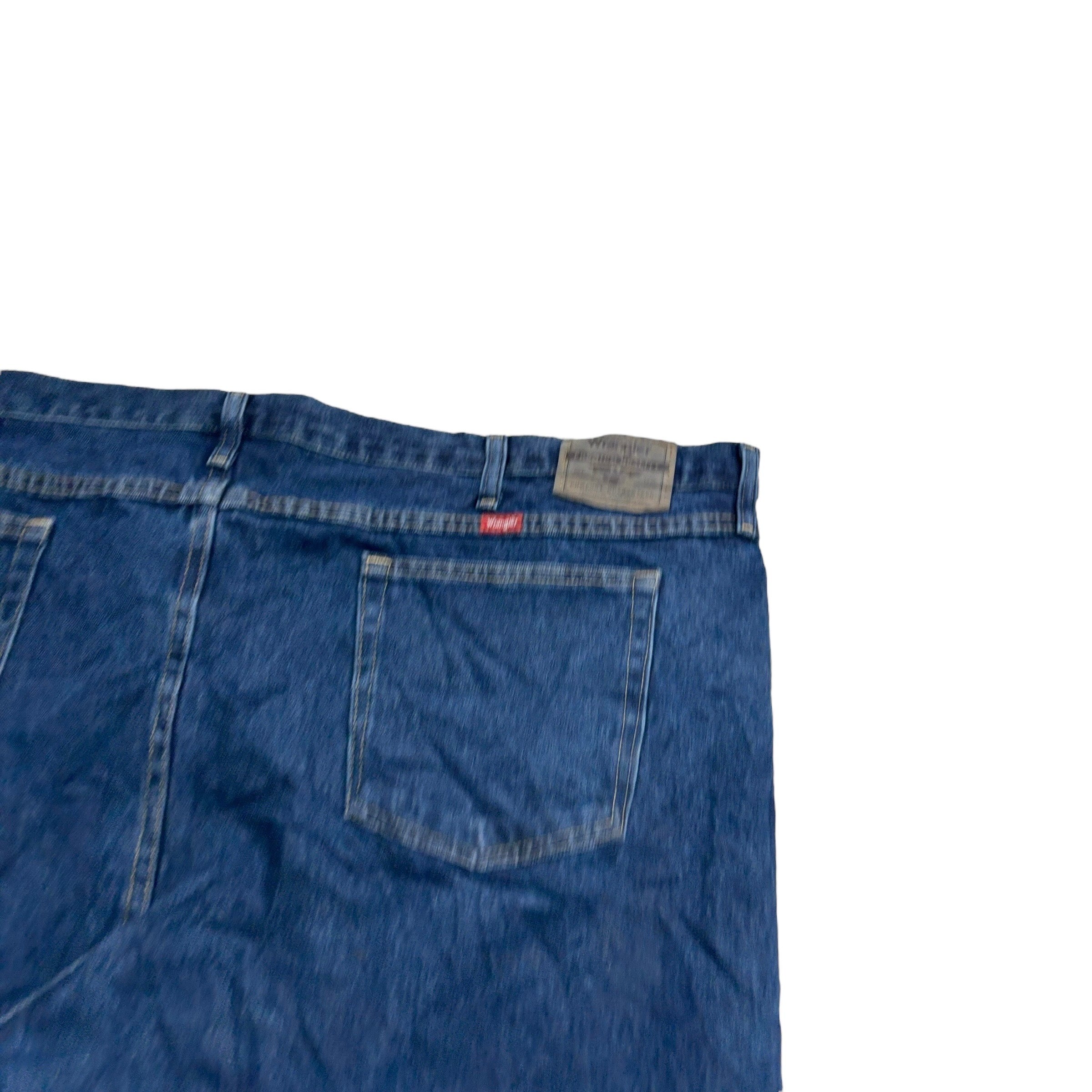 Wrangler Jeans W52 L30 Mens Dark Blue Relaxed Straight Fit Baggy Denim (E)