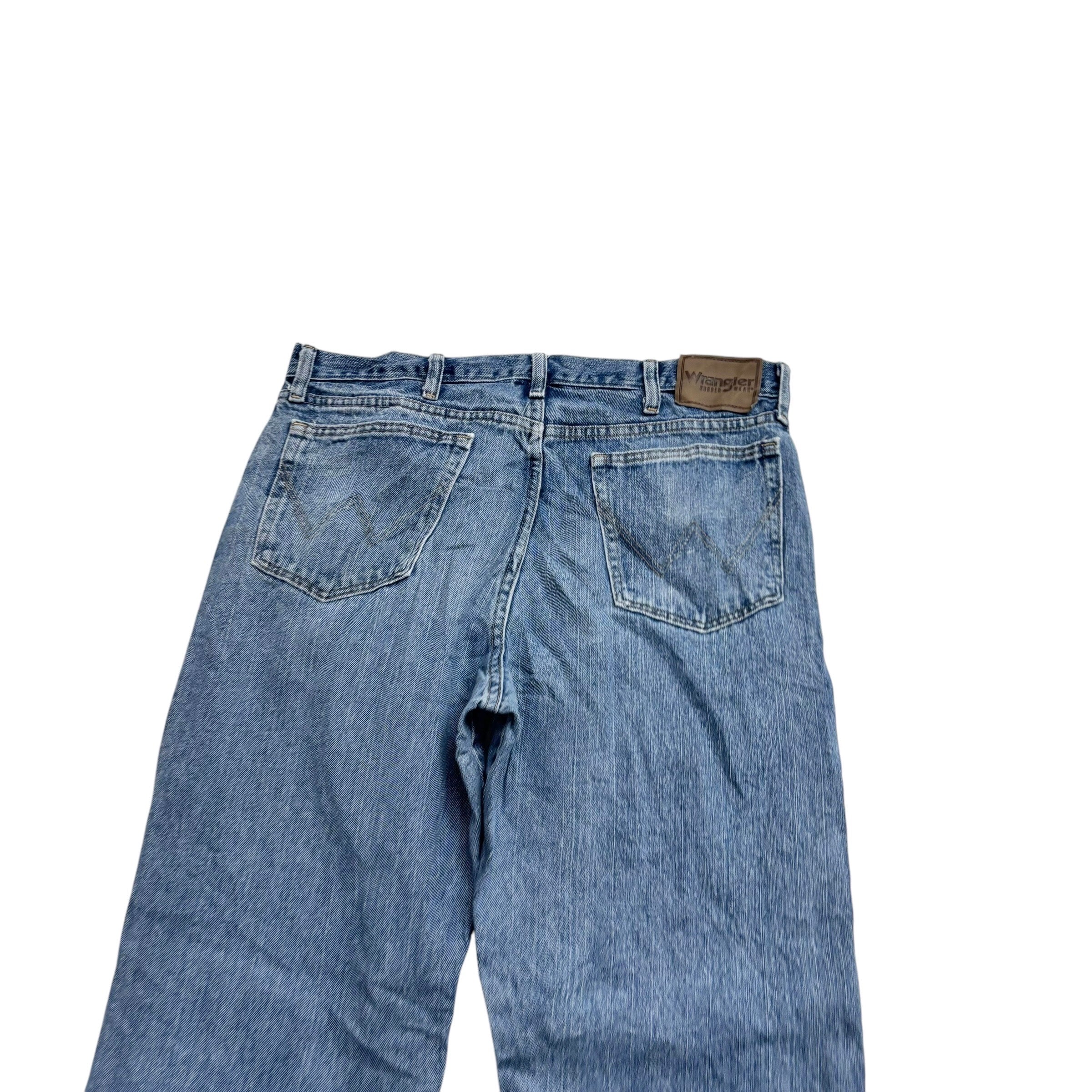 Wrangler Jeans W36 L32 Mens Mid Blue Relaxed Straight Fit Vintage Denim