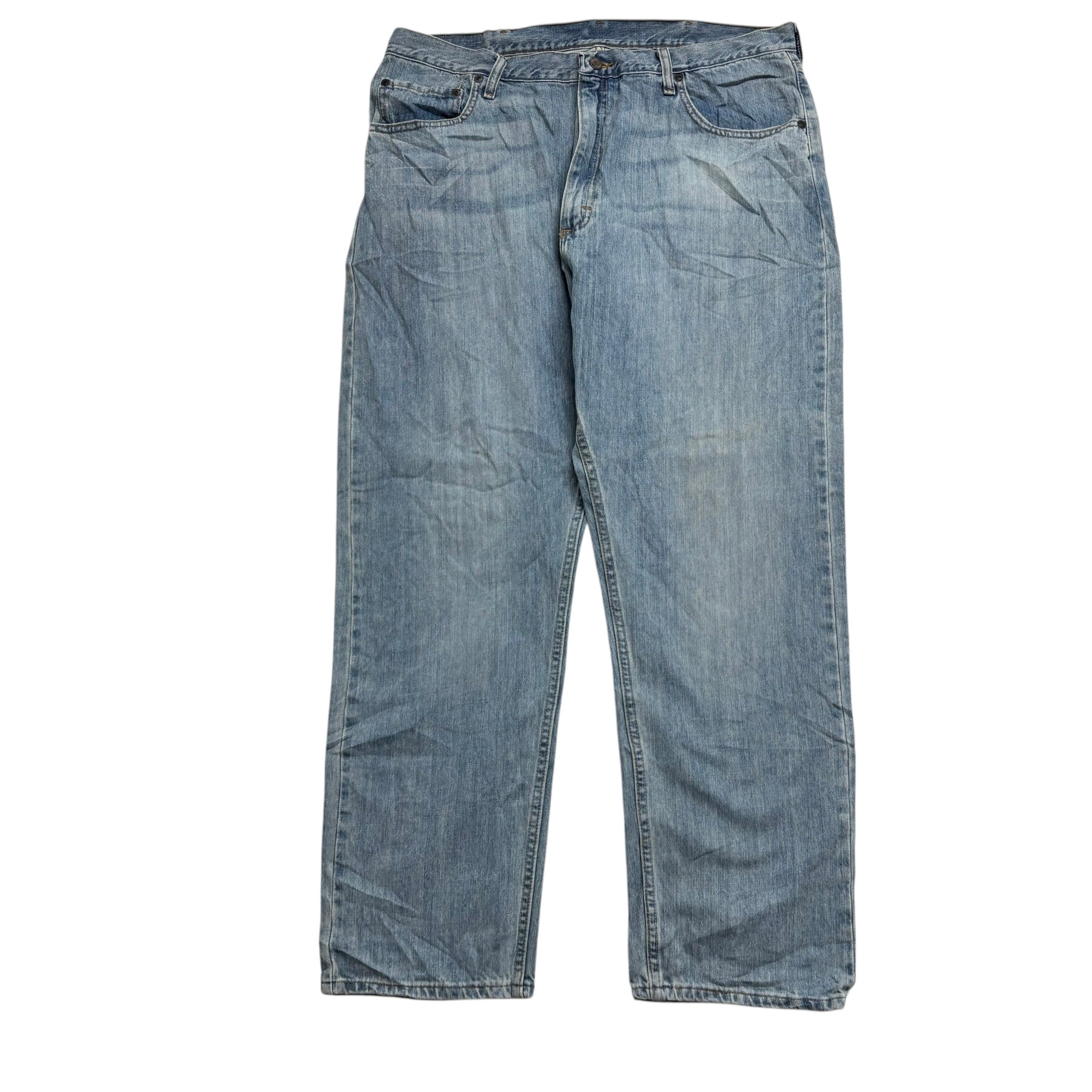 Wrangler Jeans W40 L32 Mens Light Blue Relaxed Straight Fit Baggy Denim (E)