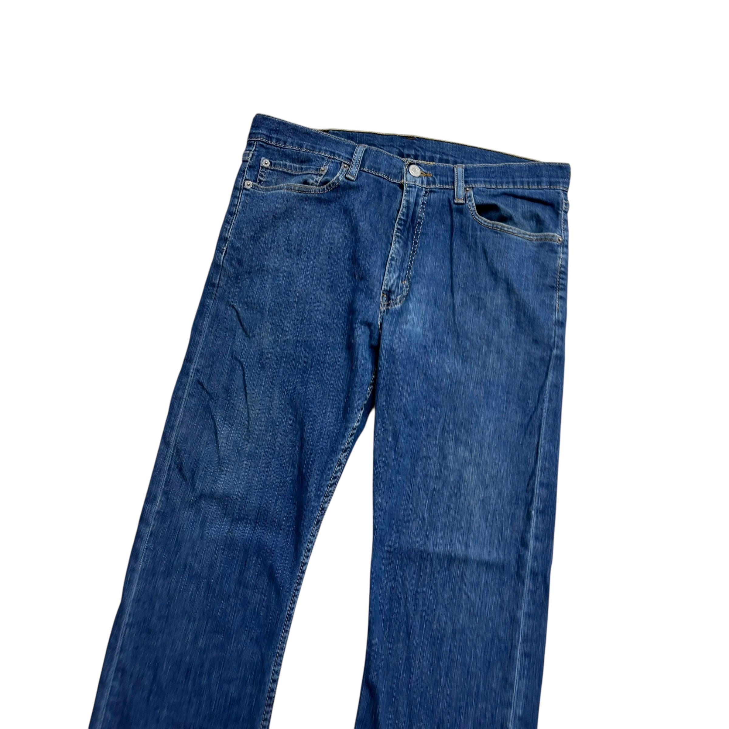 Levis 513 Jeans W34 L30 Mens Mid Blue Slim Straight Fit Stretch Denim