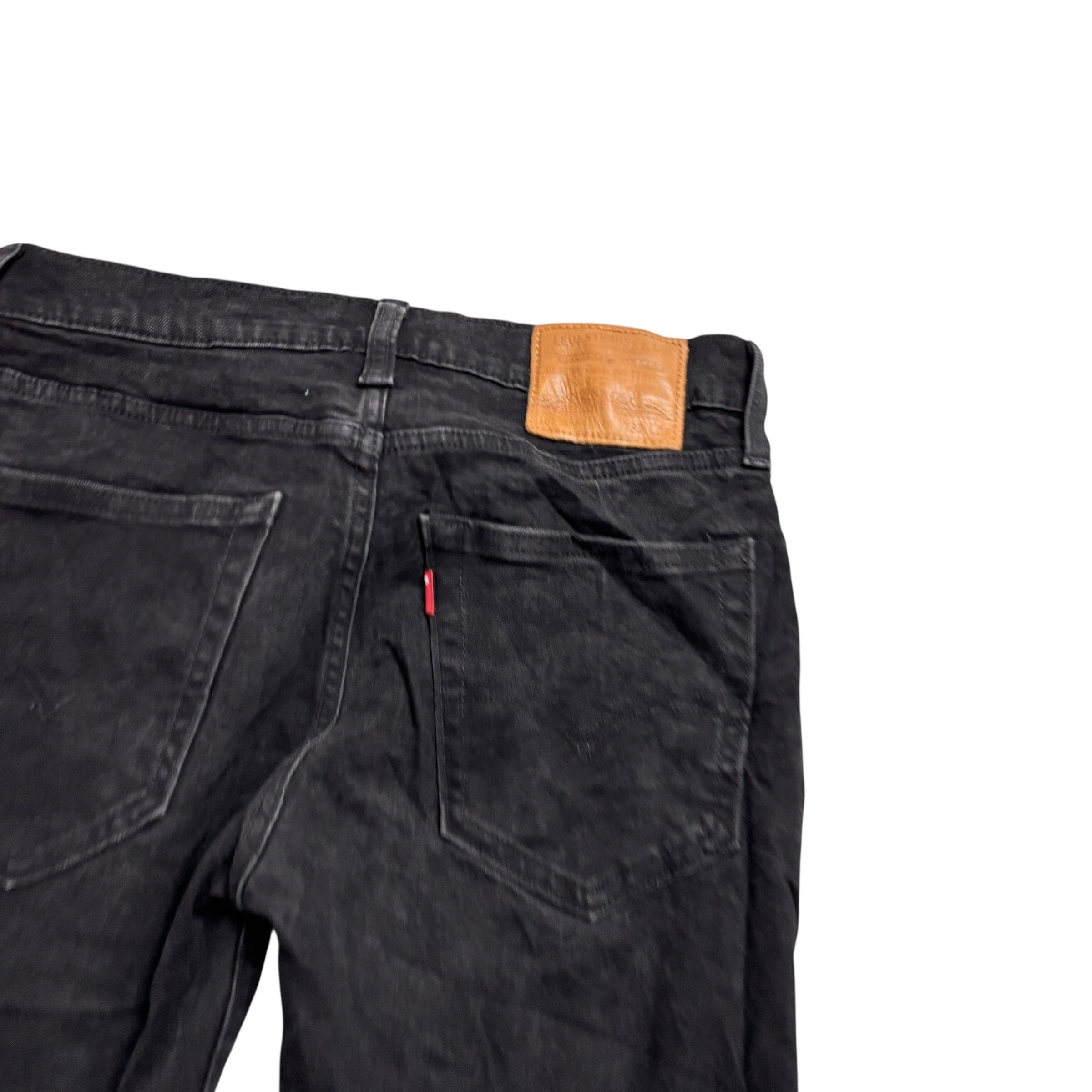 Levis Skinny Taper Jeans W30 L31 Mens Black Stretch Premium Denim (E)