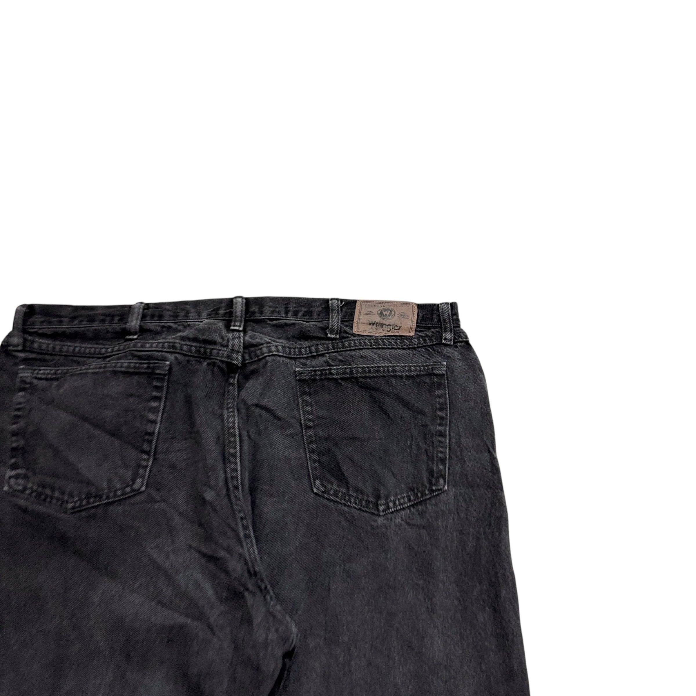 Wrangler Jeans W40 L32 Mens Black Relaxed Straight Fit Vintage Denim (E)