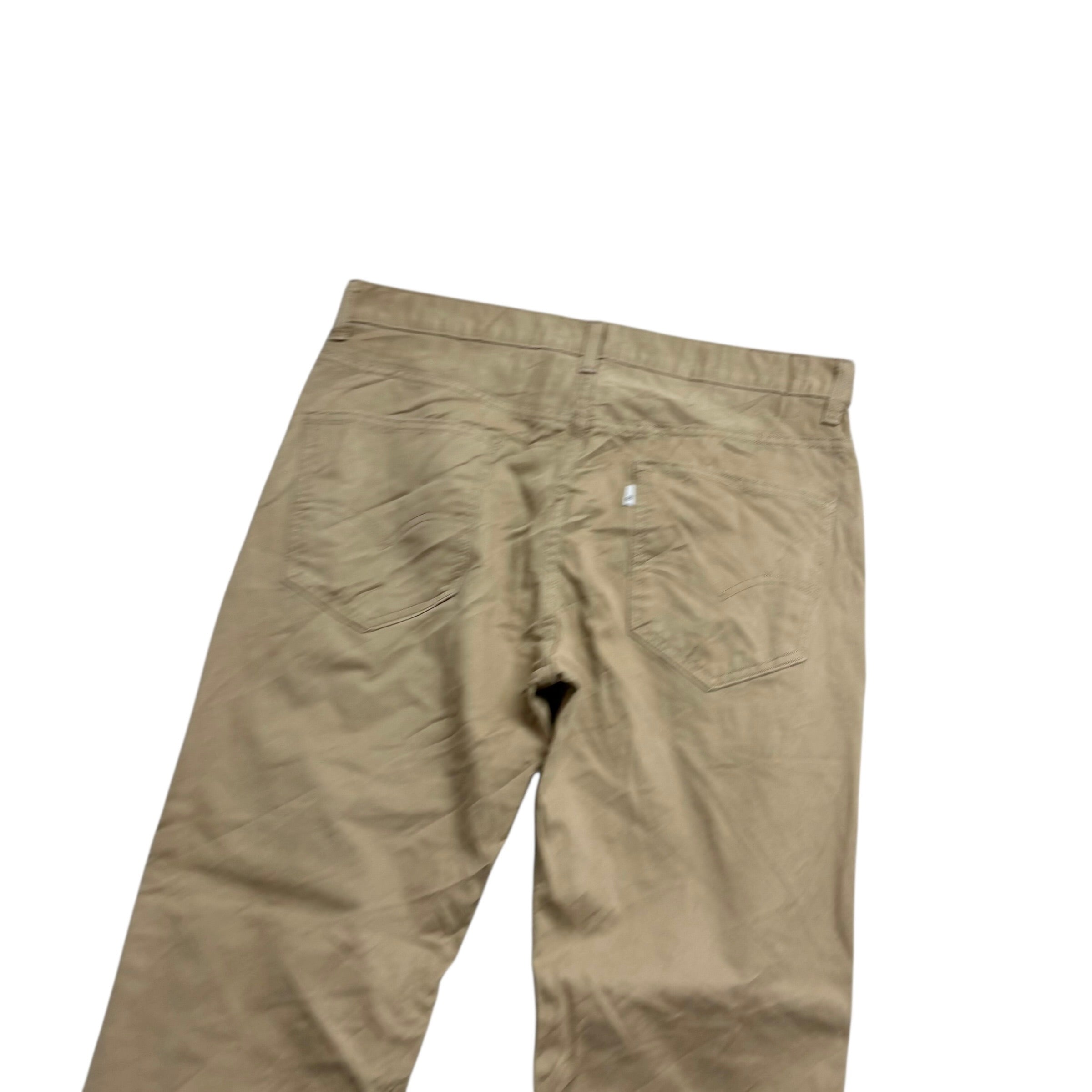 Levis Chino Trousers W34 L30 Mens Beige Regular Tapered Fit Pants (E)