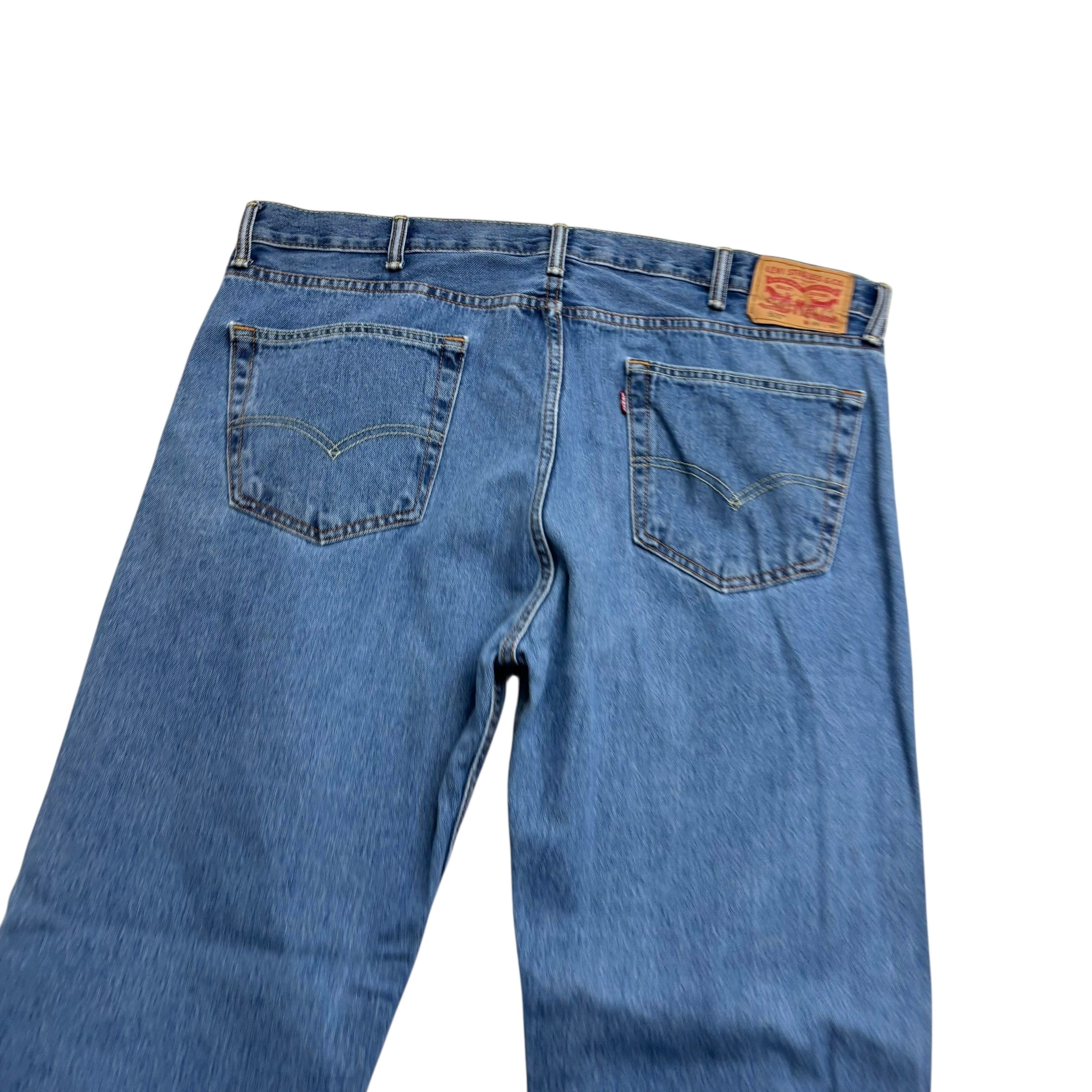 Levis 505 Jeans W40 L30 Mens Light Blue Regular Straight Fit Denim