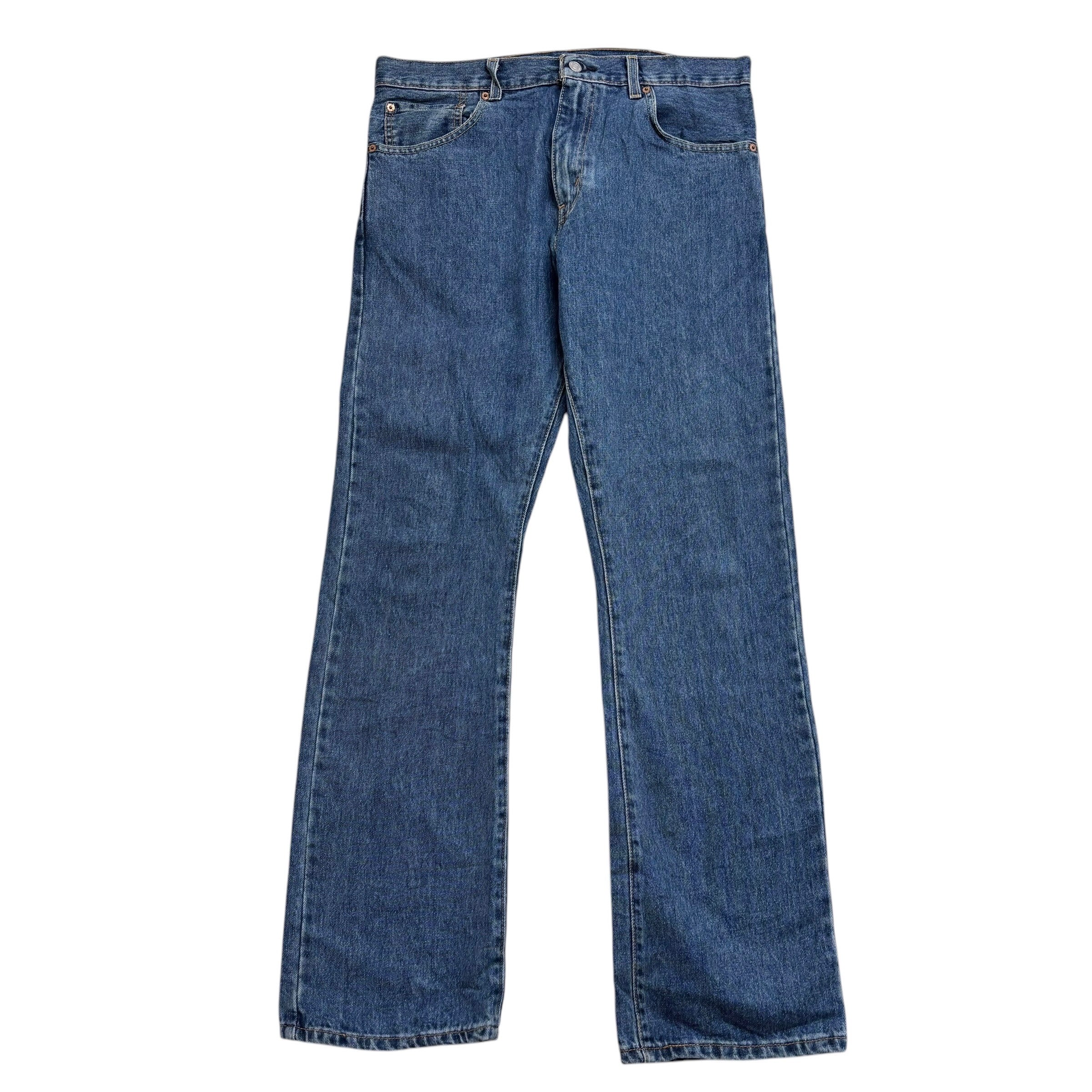 Levis 517 Jeans W35 L34 Mens Mid Blue Regular Bootcut Fit Denim (E)