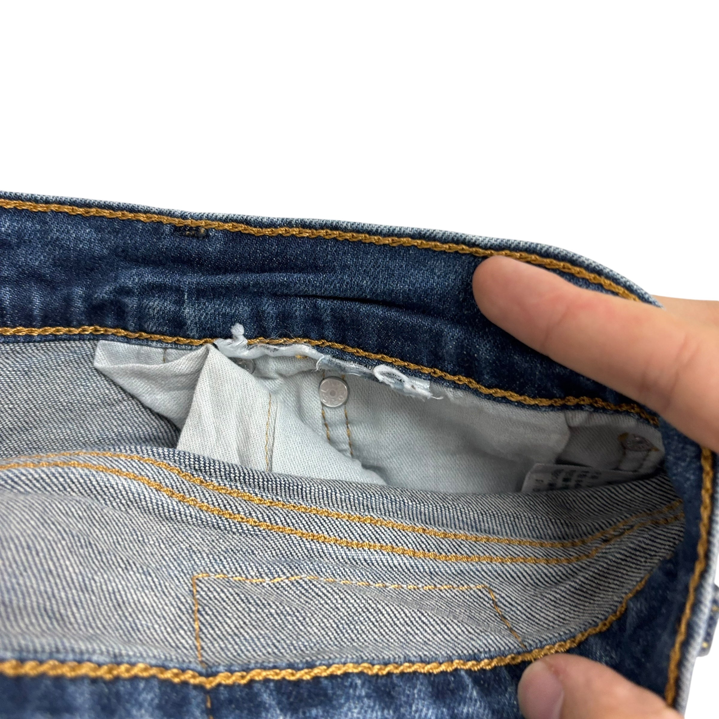 Levis 511 Jeans W34 L32 Mens Mid Blue Slim Fit Stretch Denim (E)