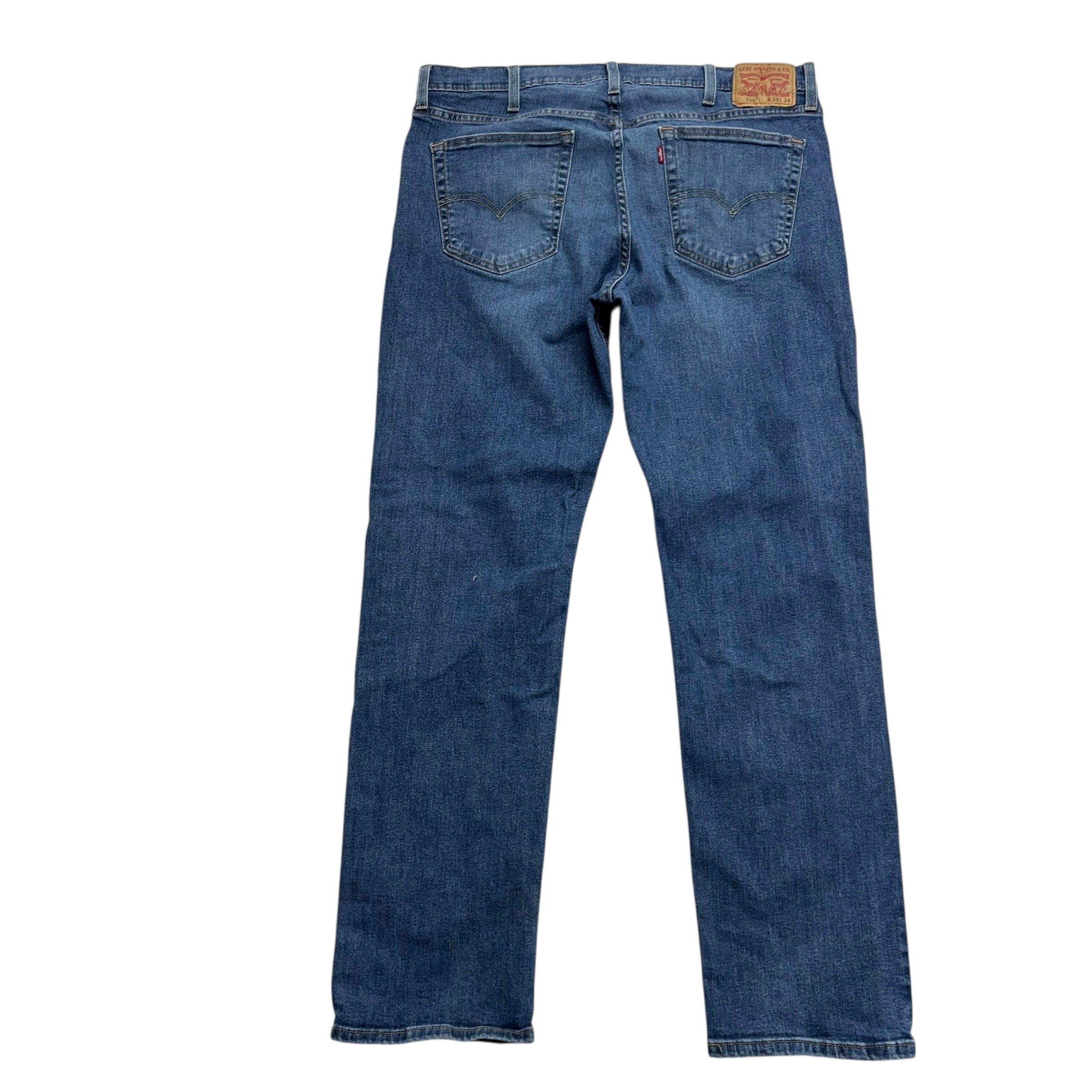 Levis 559 Jeans W38 L34 Mens Mid Blue Regular Straight Fit Stretch Denim