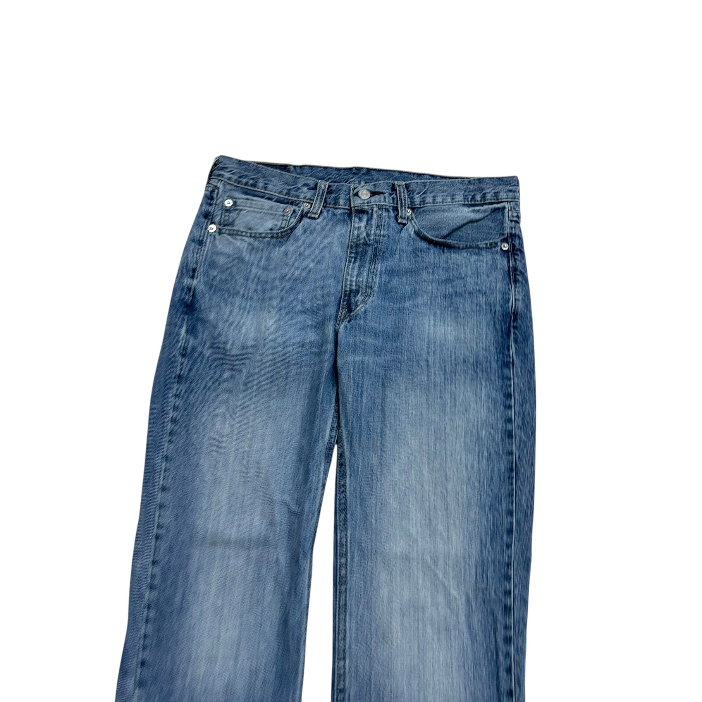 Levis 514 Jeans W32 L32 Mens Mid Blue Regular Straight Fit Denim (E)