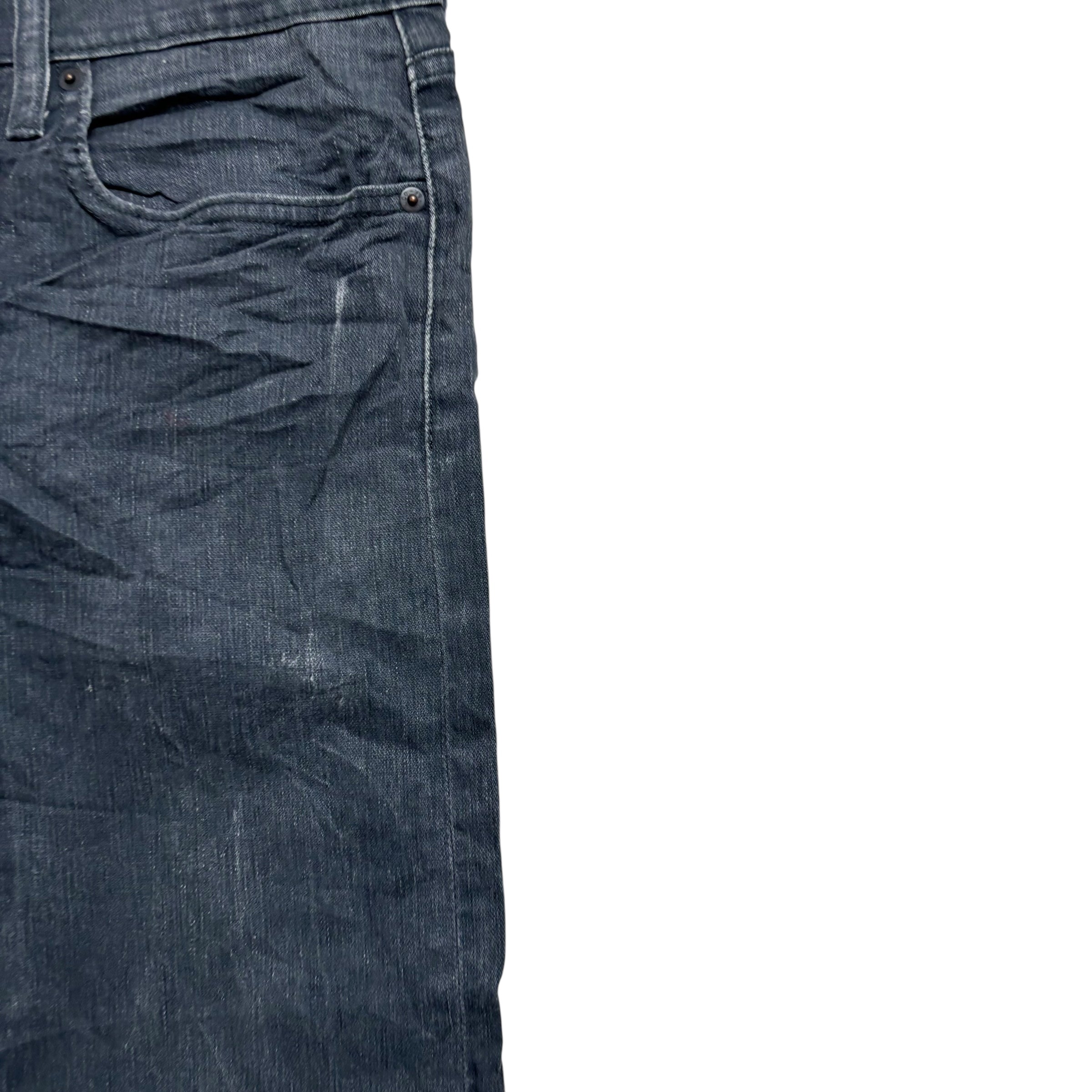 Levis 512 Jeans W33 L29 Mens Waxed Grey Slim Tapered Fit Stretch Denim