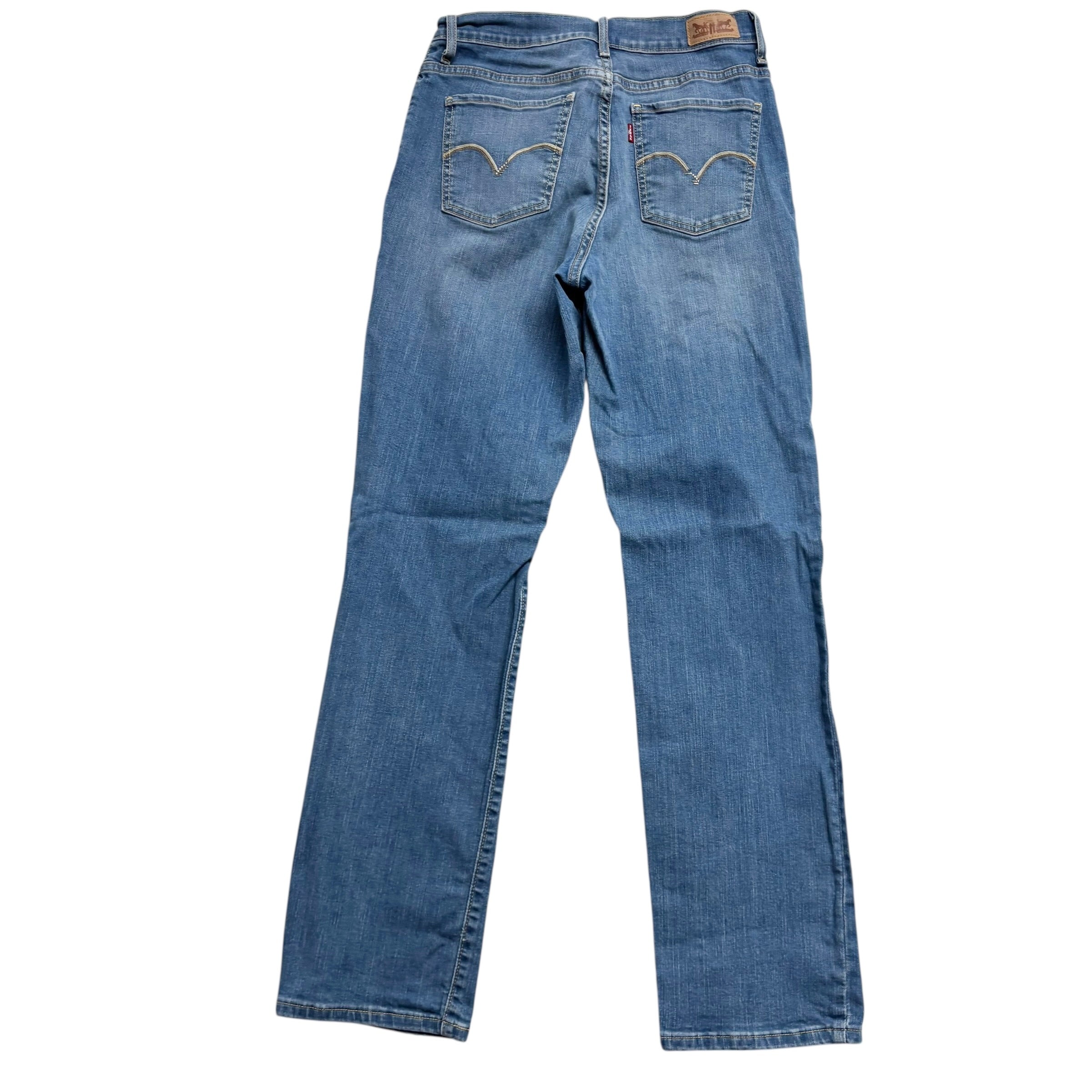 Levis 512 Jeans W28 L32 Womens Mid Blue Slimming Straight Stretch Vintage (E)