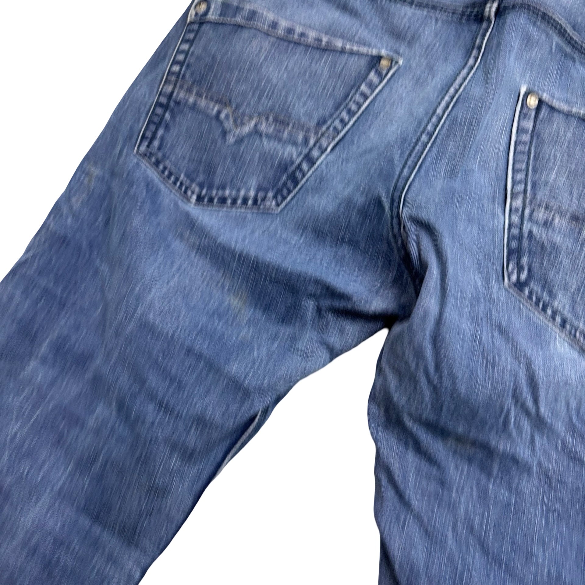 Diesel Krooley Jeans W31 L32 Mens Navy Blue Slim Carrot Fit Denim