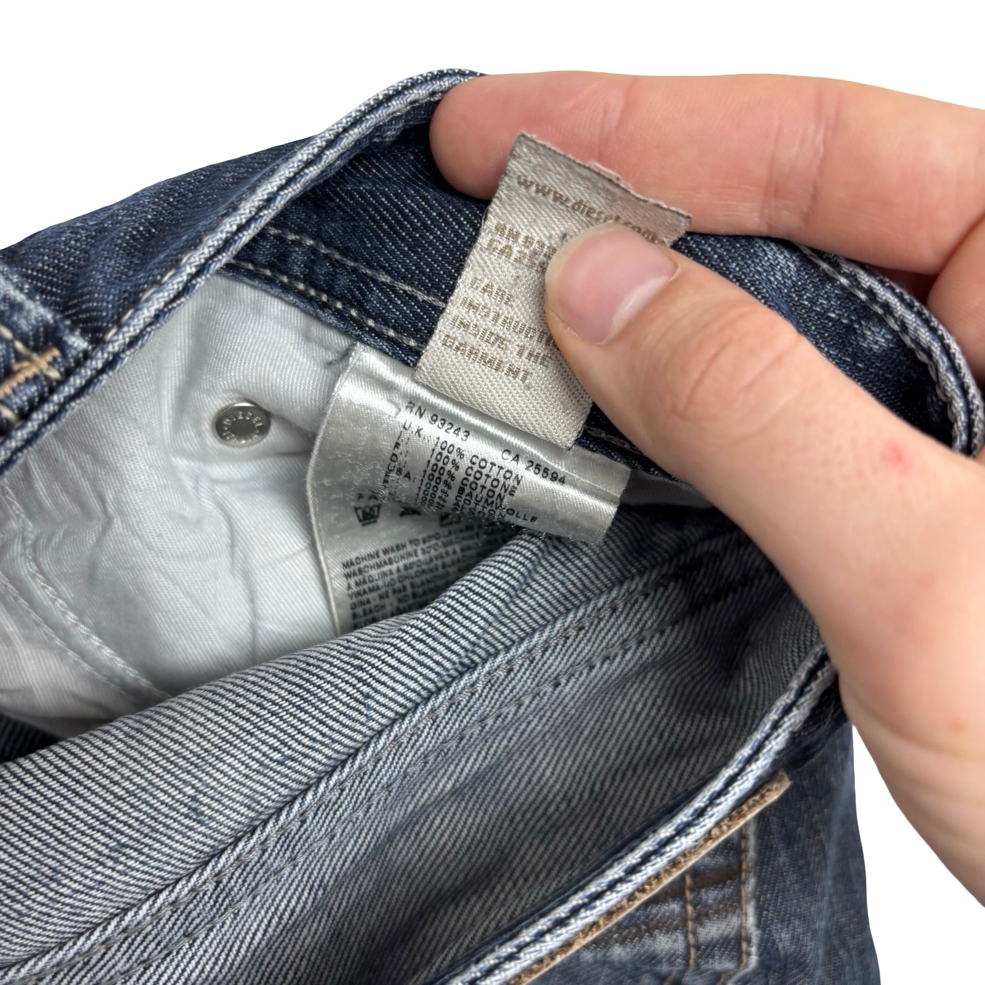 Diesel Viker R Box Jeans W33 L34 Mens Dark Blue Regular Straight Fit Denim