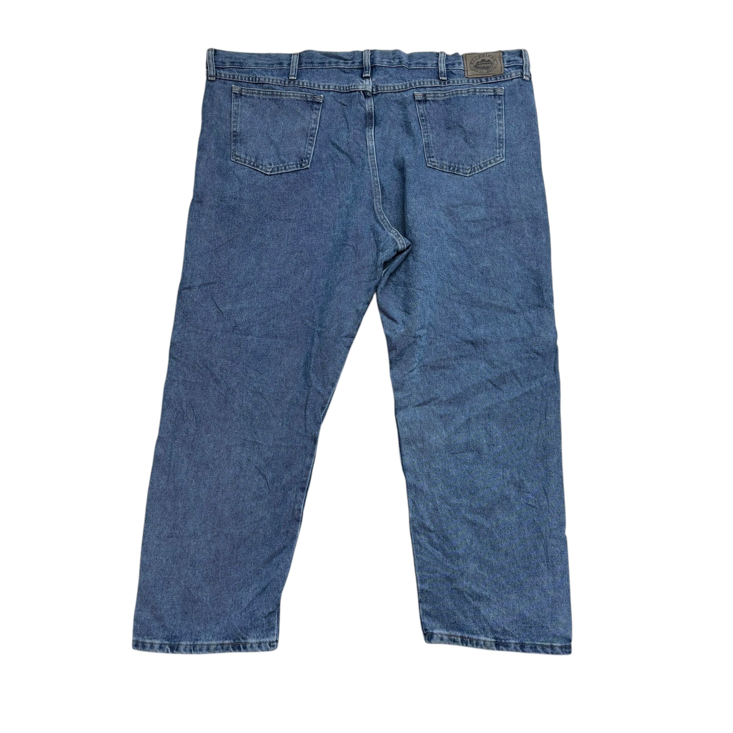 Wrangler Jeans W48 L29 Mens Mid Blue Relaxed Straight Fit Vintage Denim (E)
