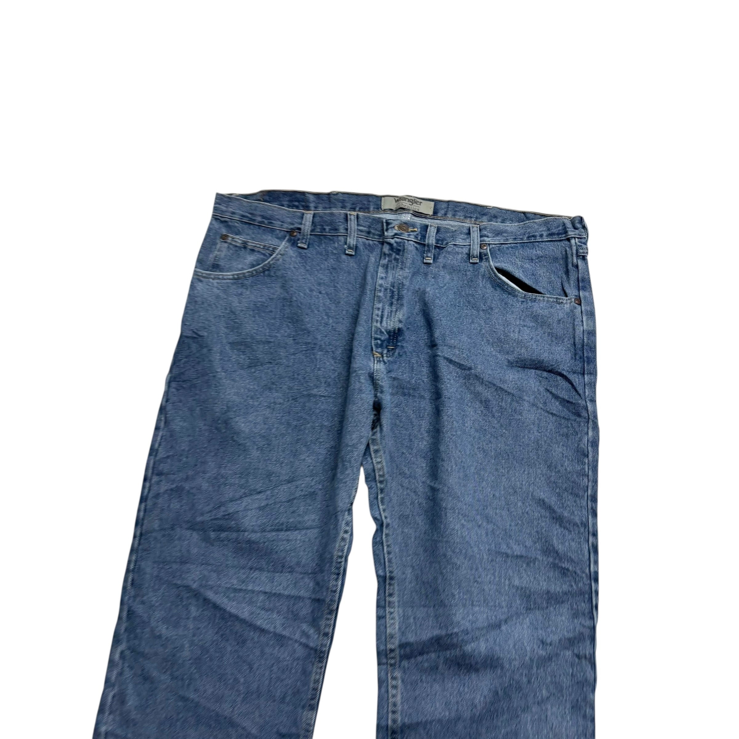 Wrangler Jeans W44 L28 Mens Light Blue Regular Straight Fit Denim (E)