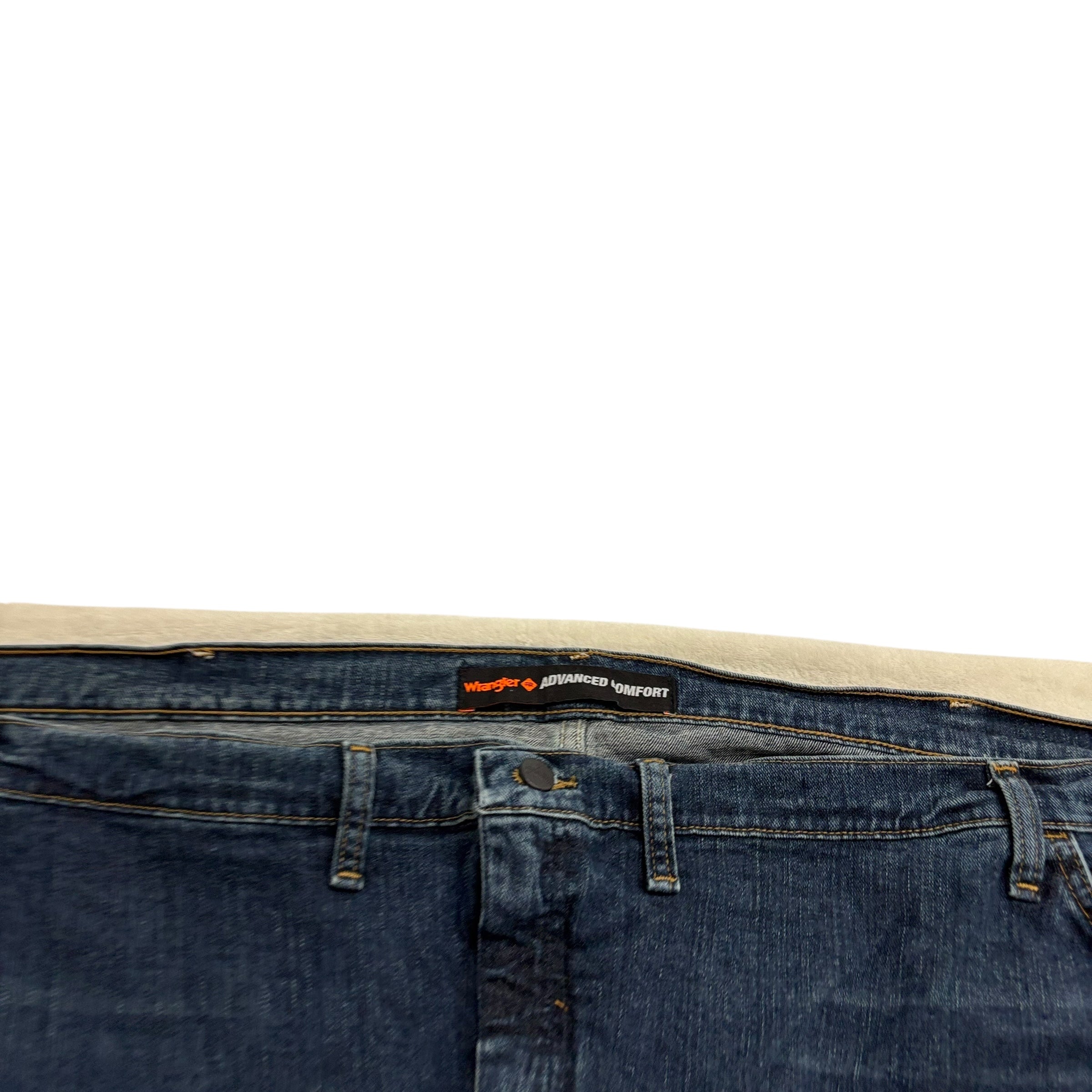Wrangler Jeans W58 L30 Mens Dark Blue Regular Straight Fit Stretch Denim (E)